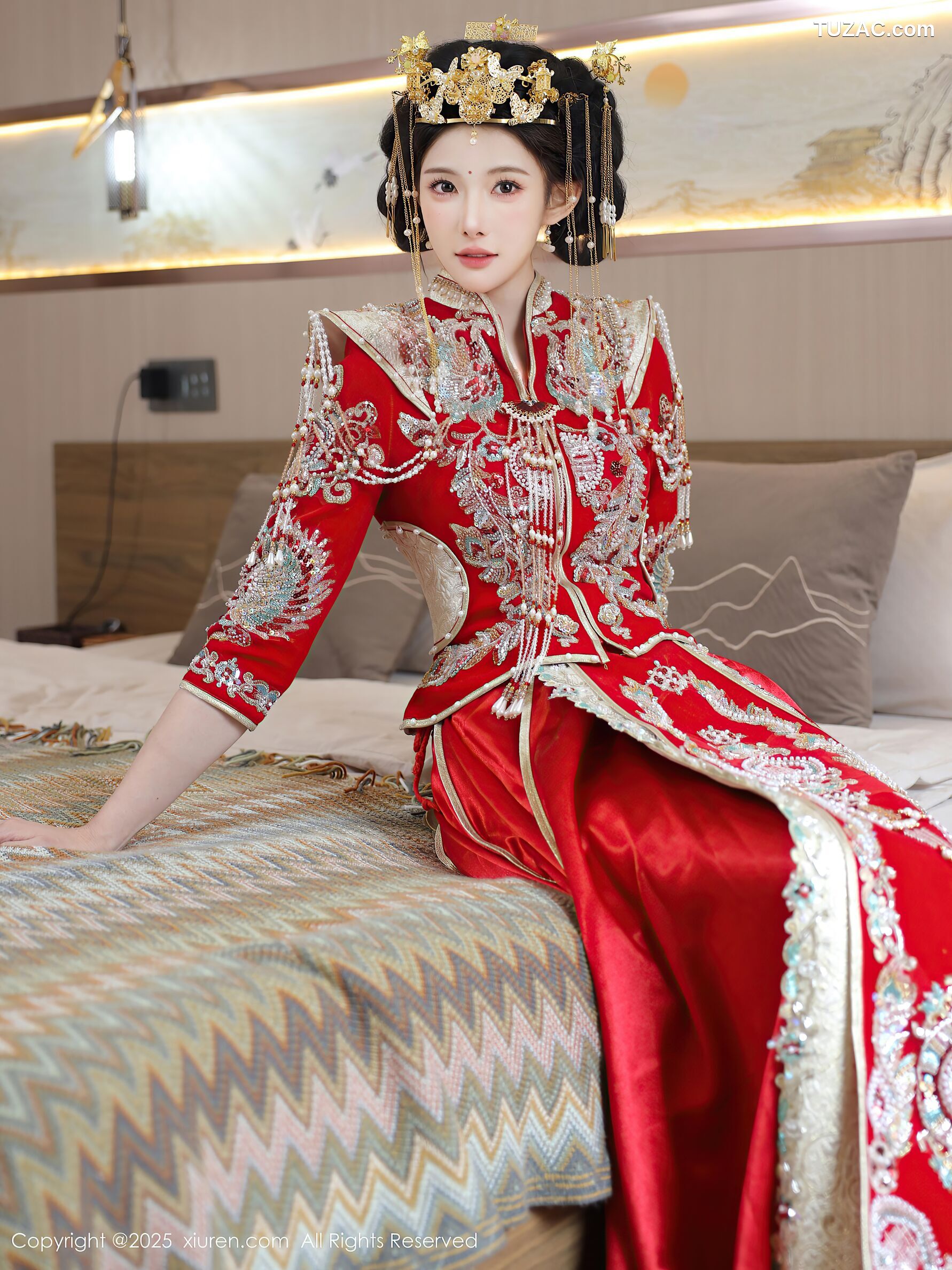 XiuRen秀人网-10742-梨霜儿-新娘红装红色内衣-2025.09.08