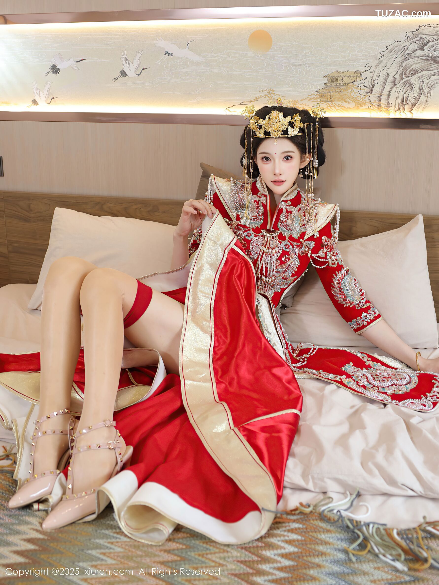 XiuRen秀人网-10742-梨霜儿-新娘红装红色内衣-2025.09.08