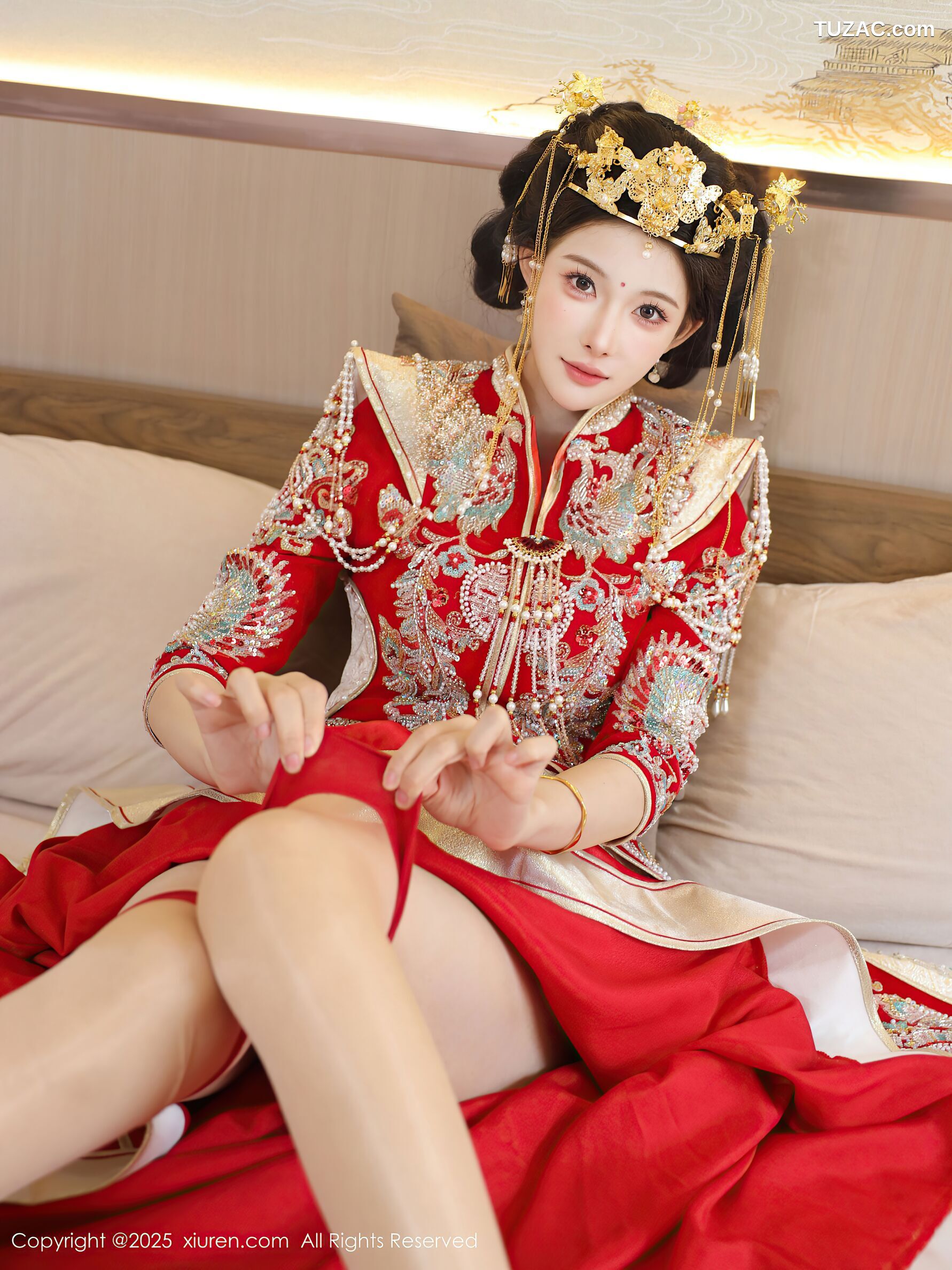 XiuRen秀人网-10742-梨霜儿-新娘红装红色内衣-2025.09.08