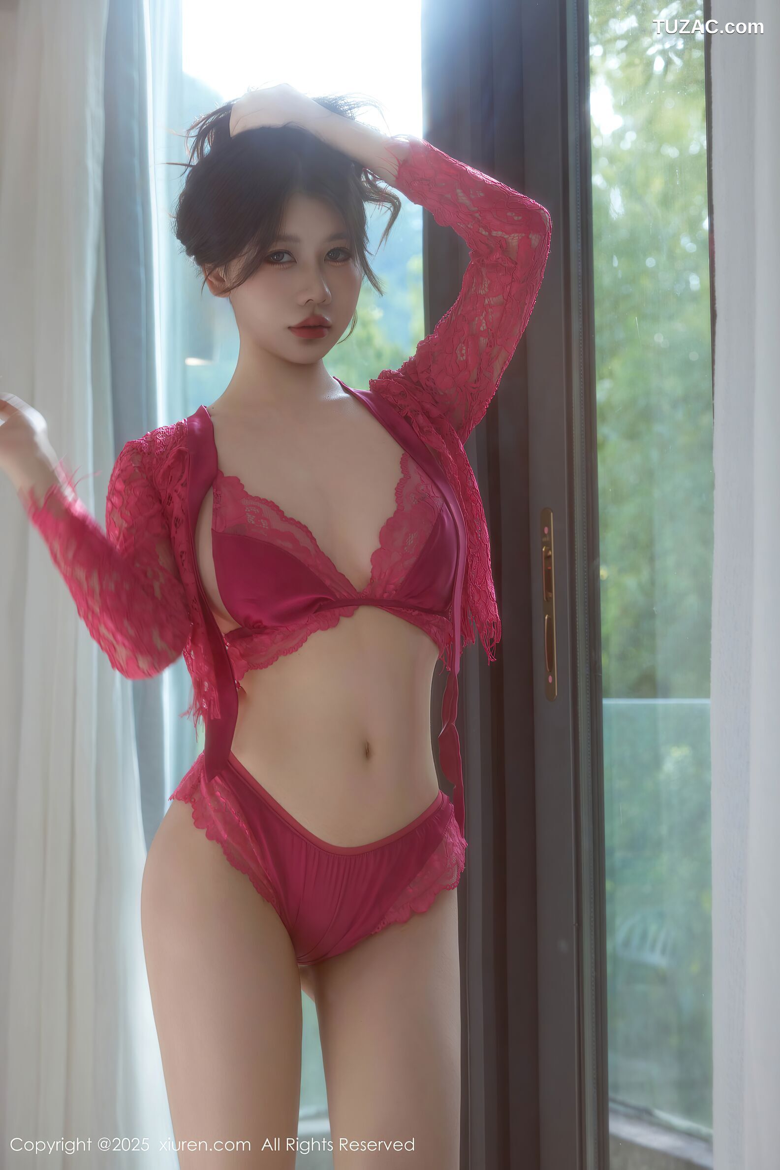XiuRen秀人网-10783-尹甜甜-红色蕾丝衫红色内衣-2025.09.18