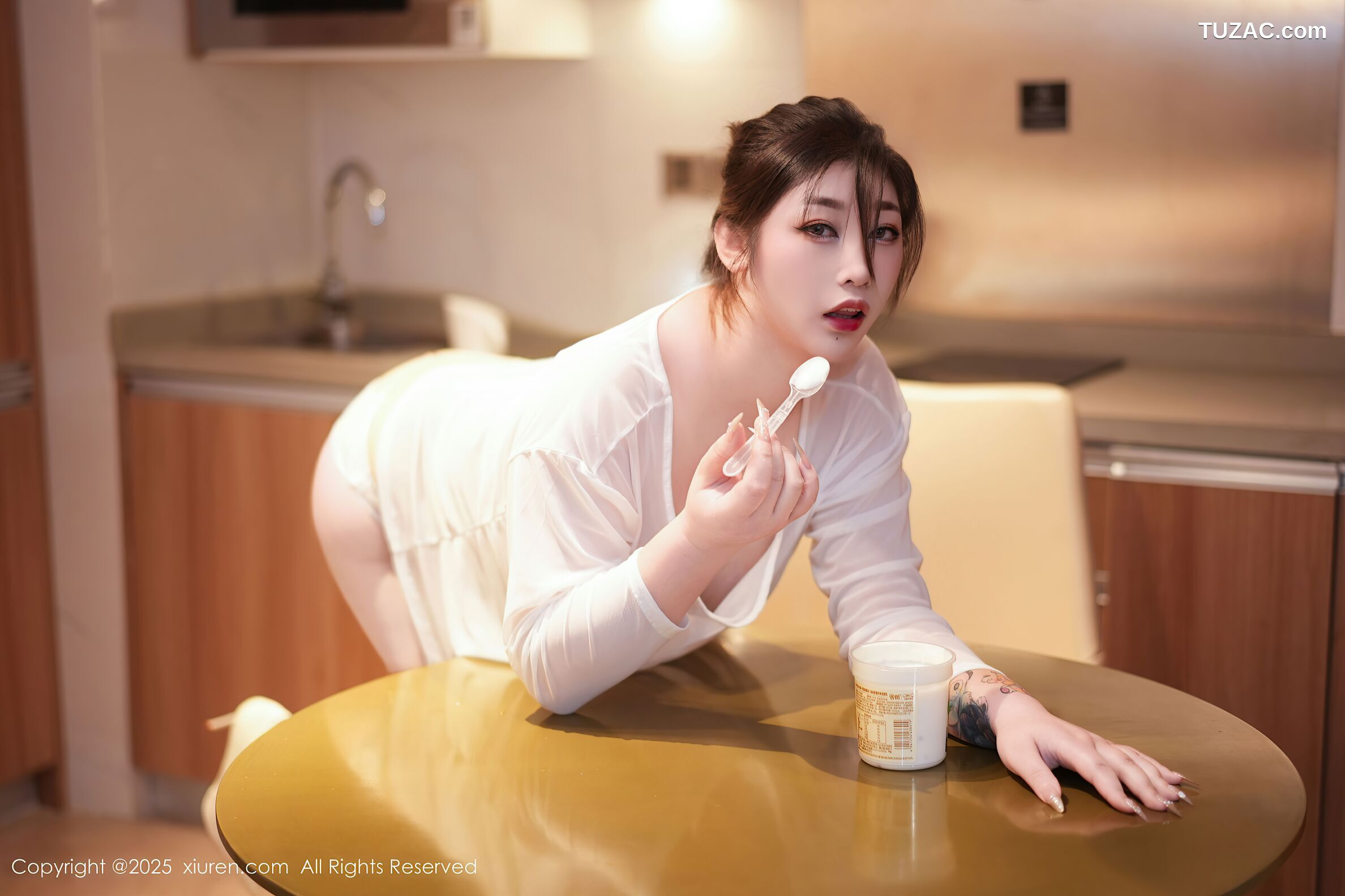 XiuRen秀人网-10787-妲己_Toxic-轻透白衫情趣内衣-2025.09.19