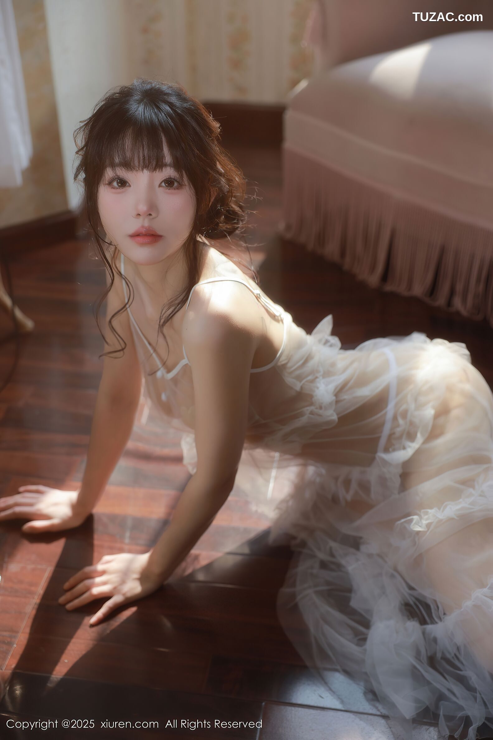 XiuRen秀人网-10799-佘贝拉-Bella-轻透白纱白色情趣内衣-2025.09.24