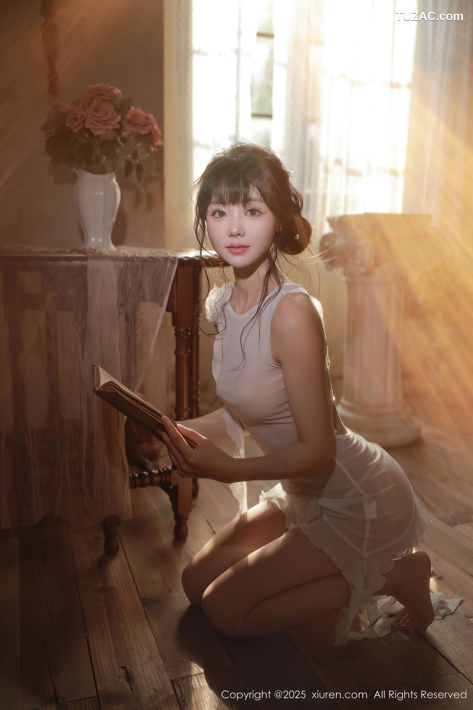 XiuRen秀人网-10799-佘贝拉-Bella-轻透白纱白色情趣内衣-2025.09.24