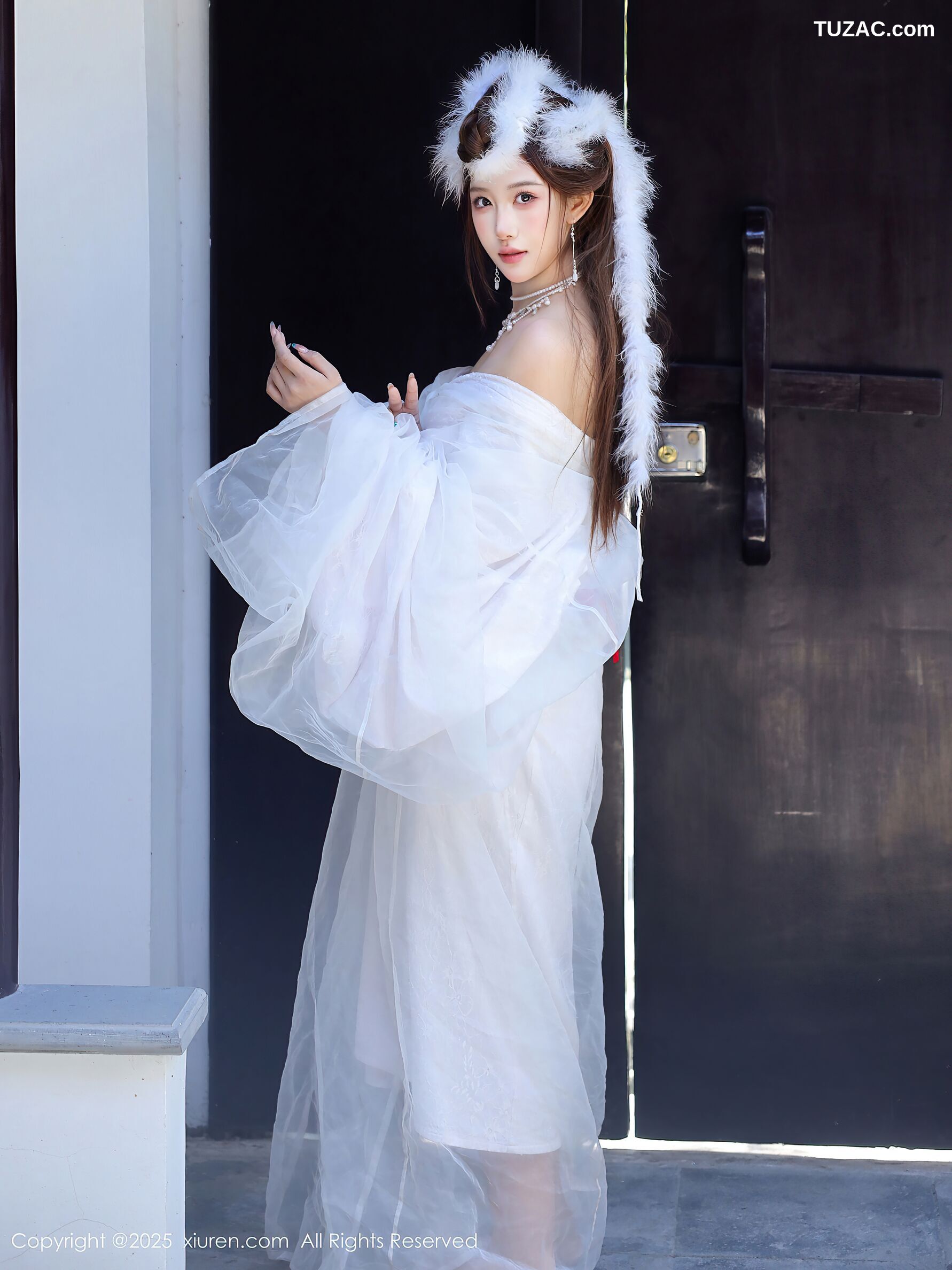 XiuRen秀人网-10843-金允希Yuki-古风白纱裙-2025.10.09