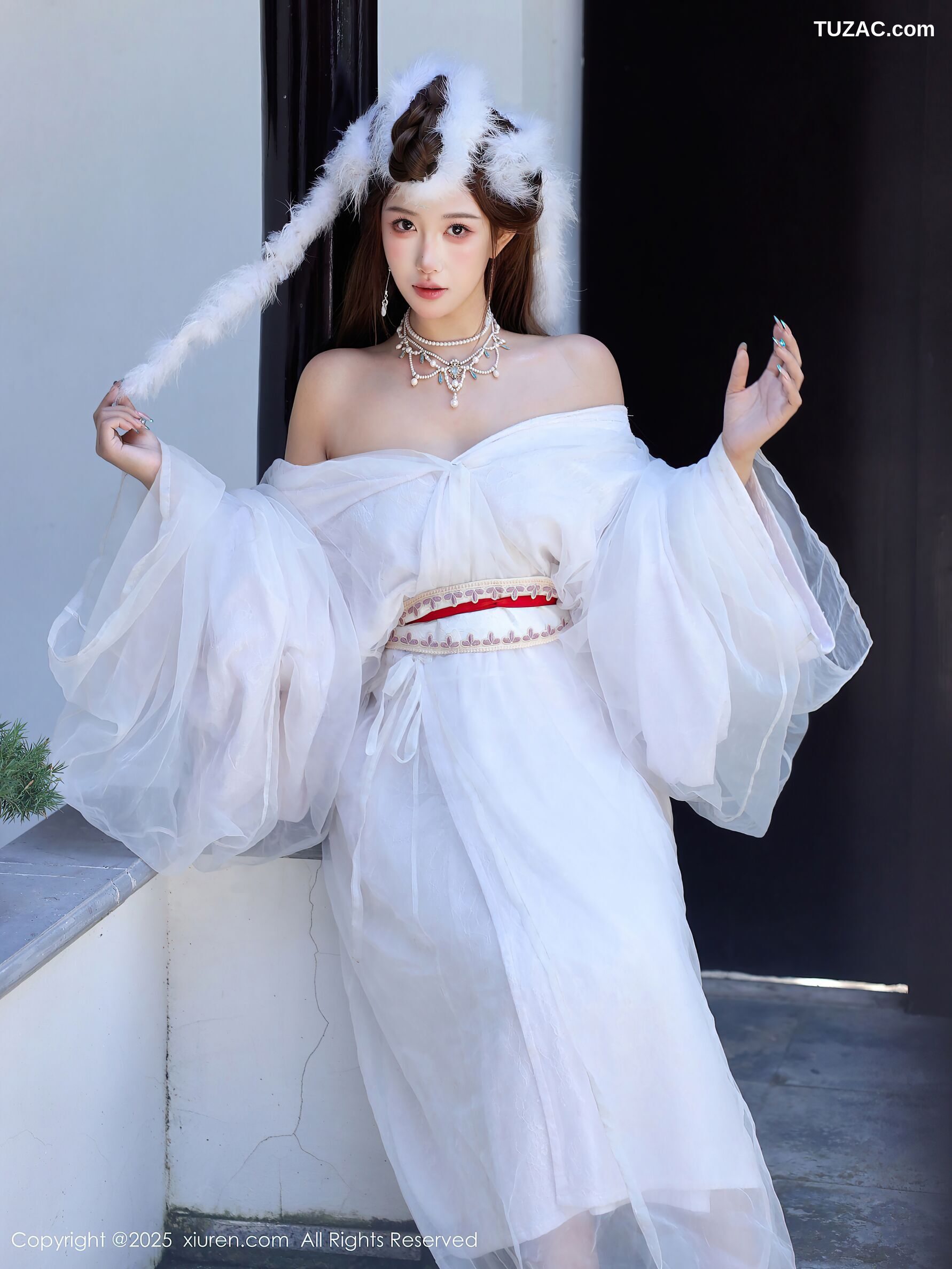 XiuRen秀人网-10843-金允希Yuki-古风白纱裙-2025.10.09