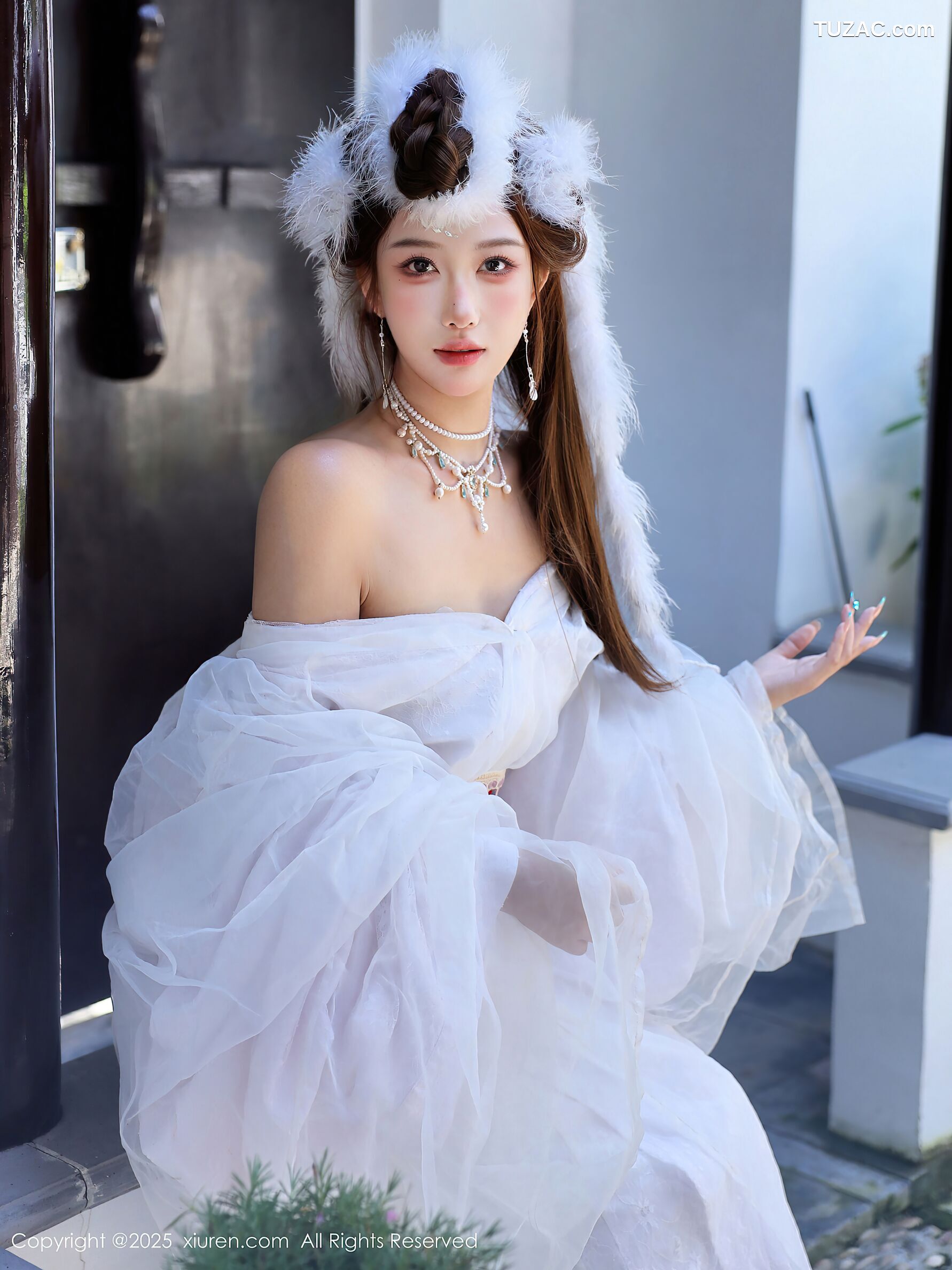 XiuRen秀人网-10843-金允希Yuki-古风白纱裙-2025.10.09