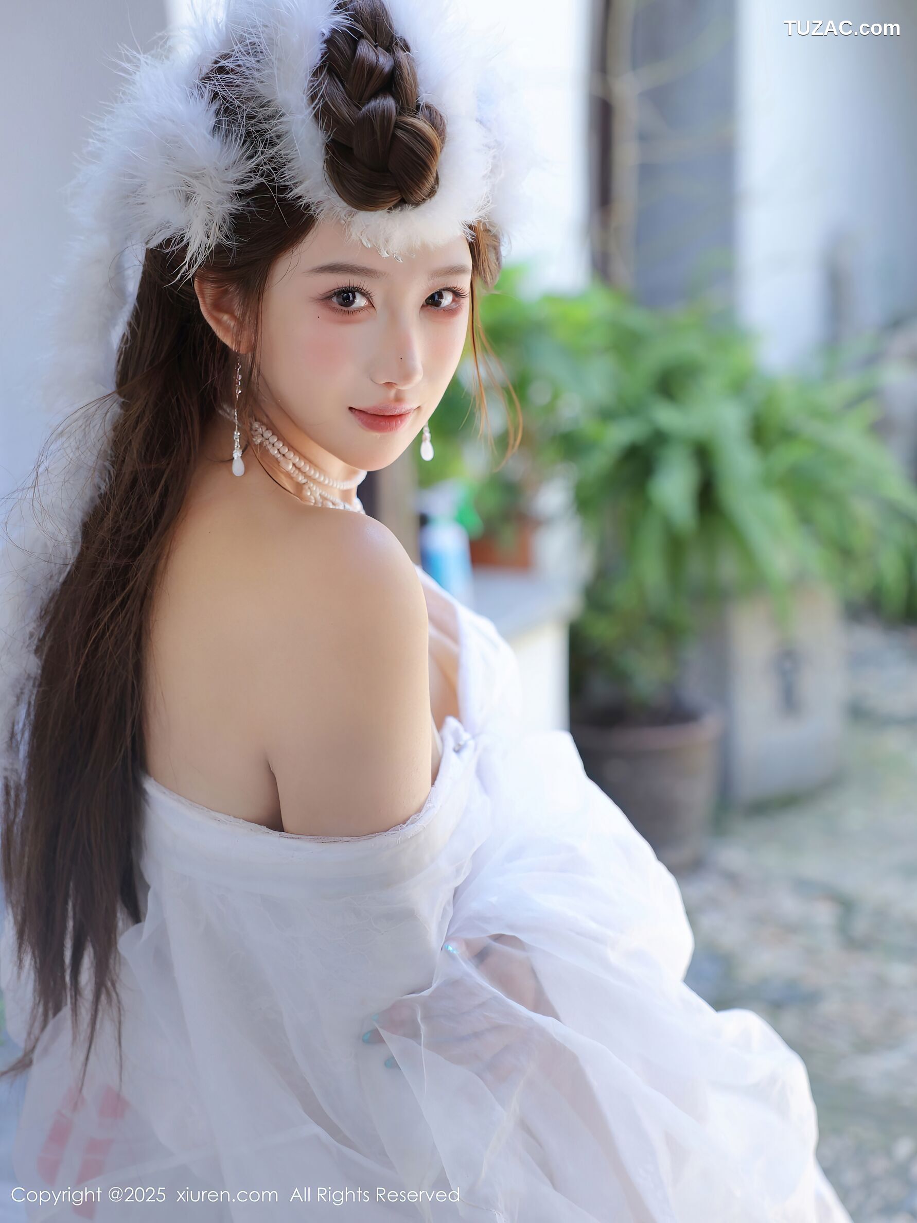 XiuRen秀人网-10843-金允希Yuki-古风白纱裙-2025.10.09