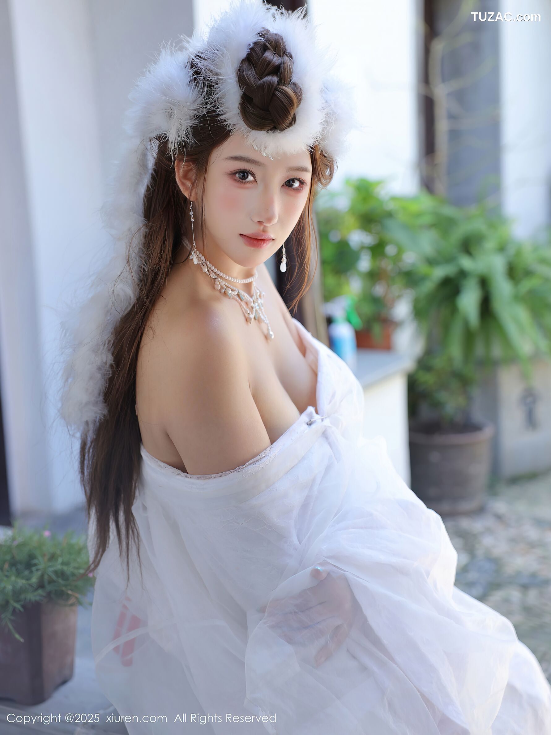 XiuRen秀人网-10843-金允希Yuki-古风白纱裙-2025.10.09