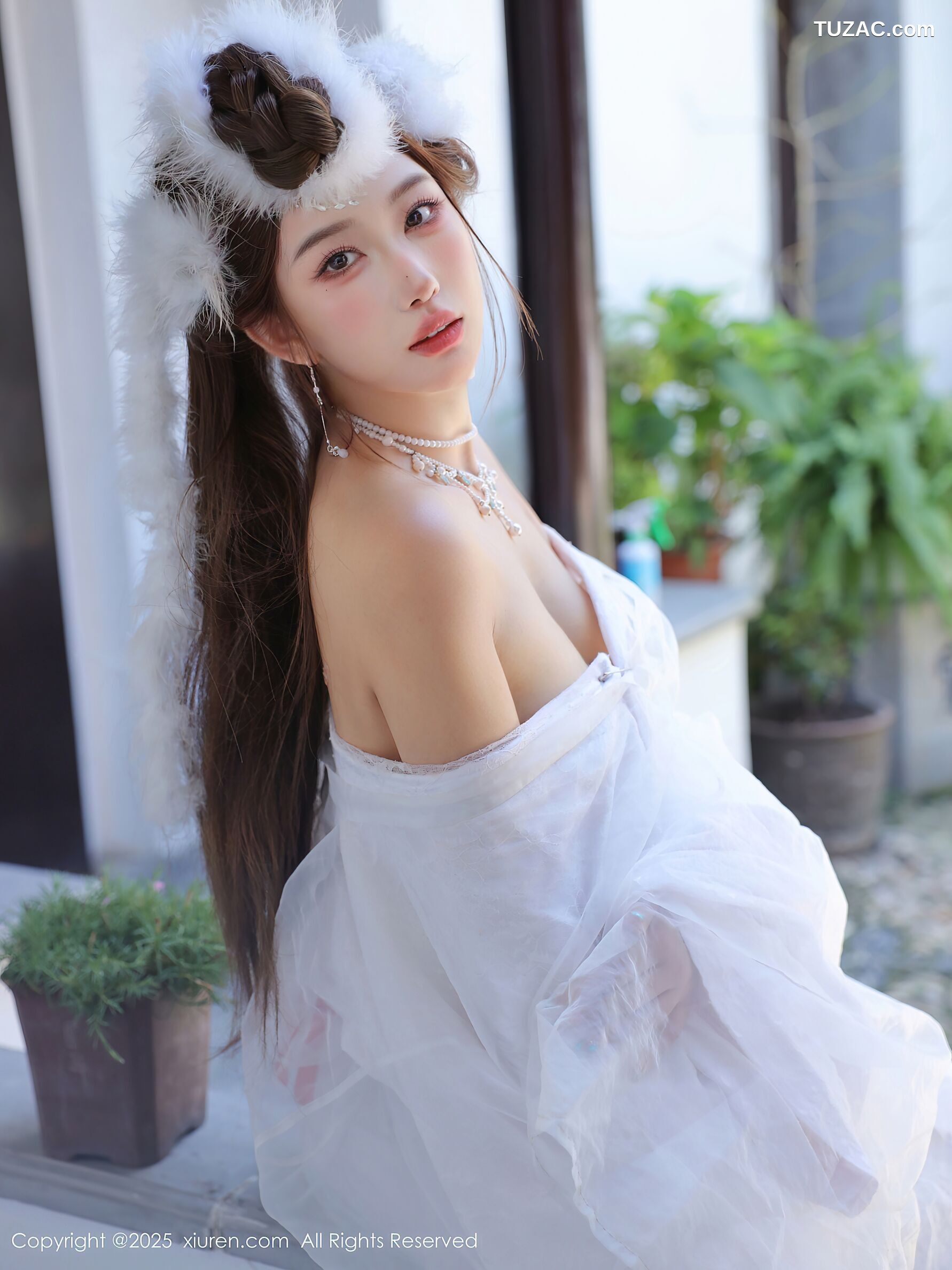 XiuRen秀人网-10843-金允希Yuki-古风白纱裙-2025.10.09