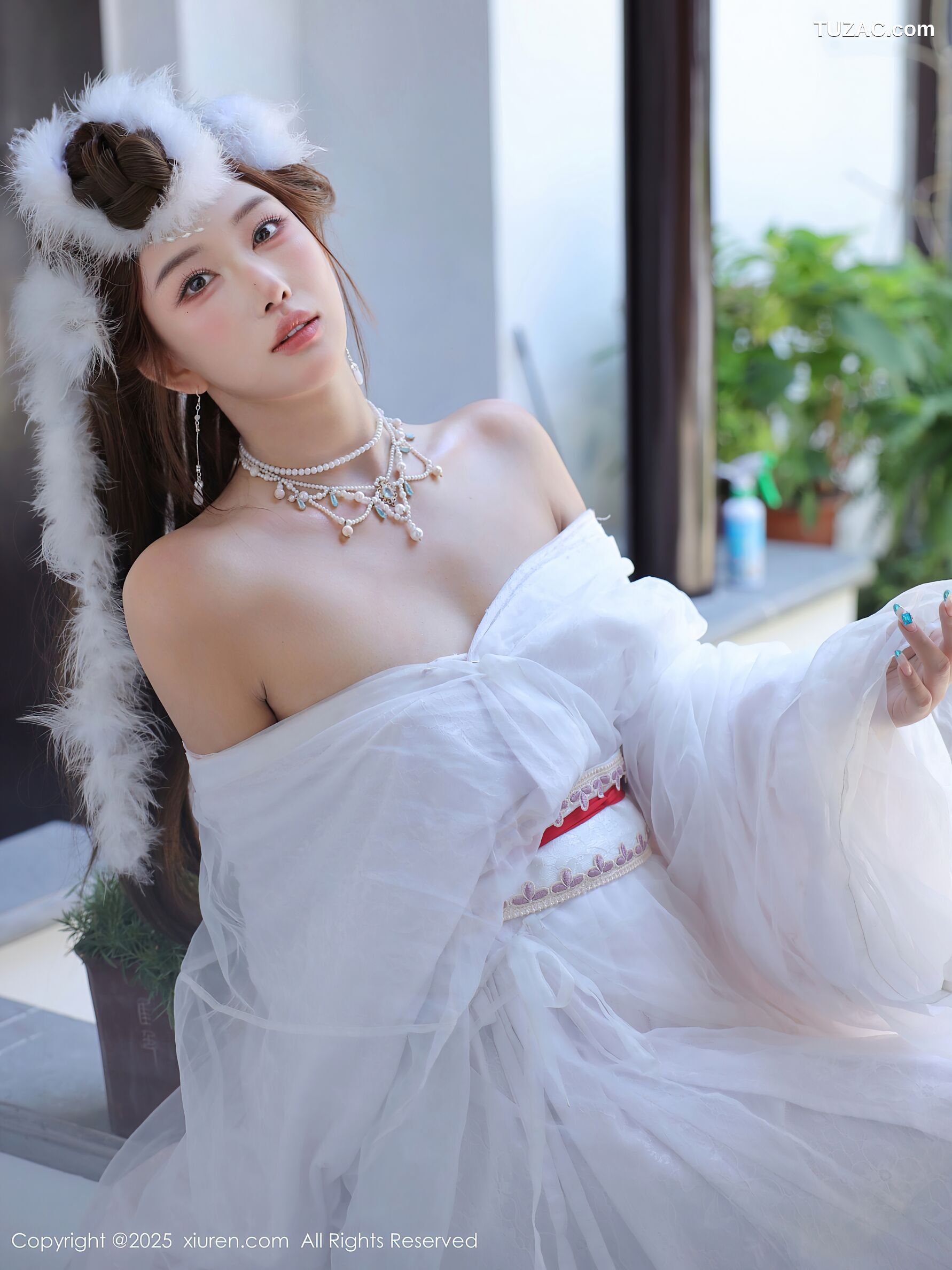 XiuRen秀人网-10843-金允希Yuki-古风白纱裙-2025.10.09