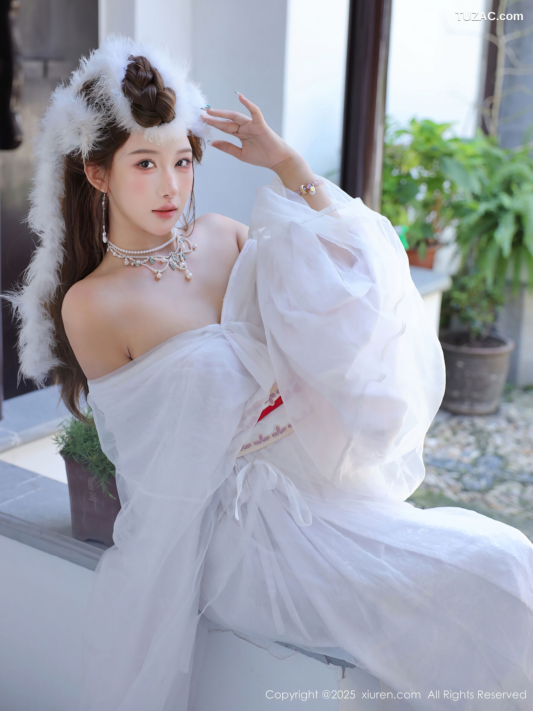 XiuRen秀人网-10843-金允希Yuki-古风白纱裙-2025.10.09