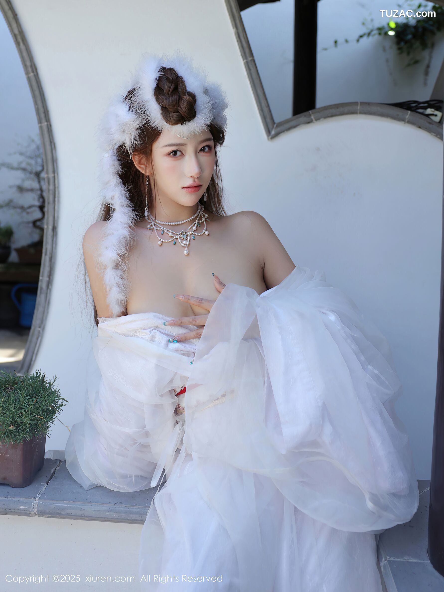 XiuRen秀人网-10843-金允希Yuki-古风白纱裙-2025.10.09