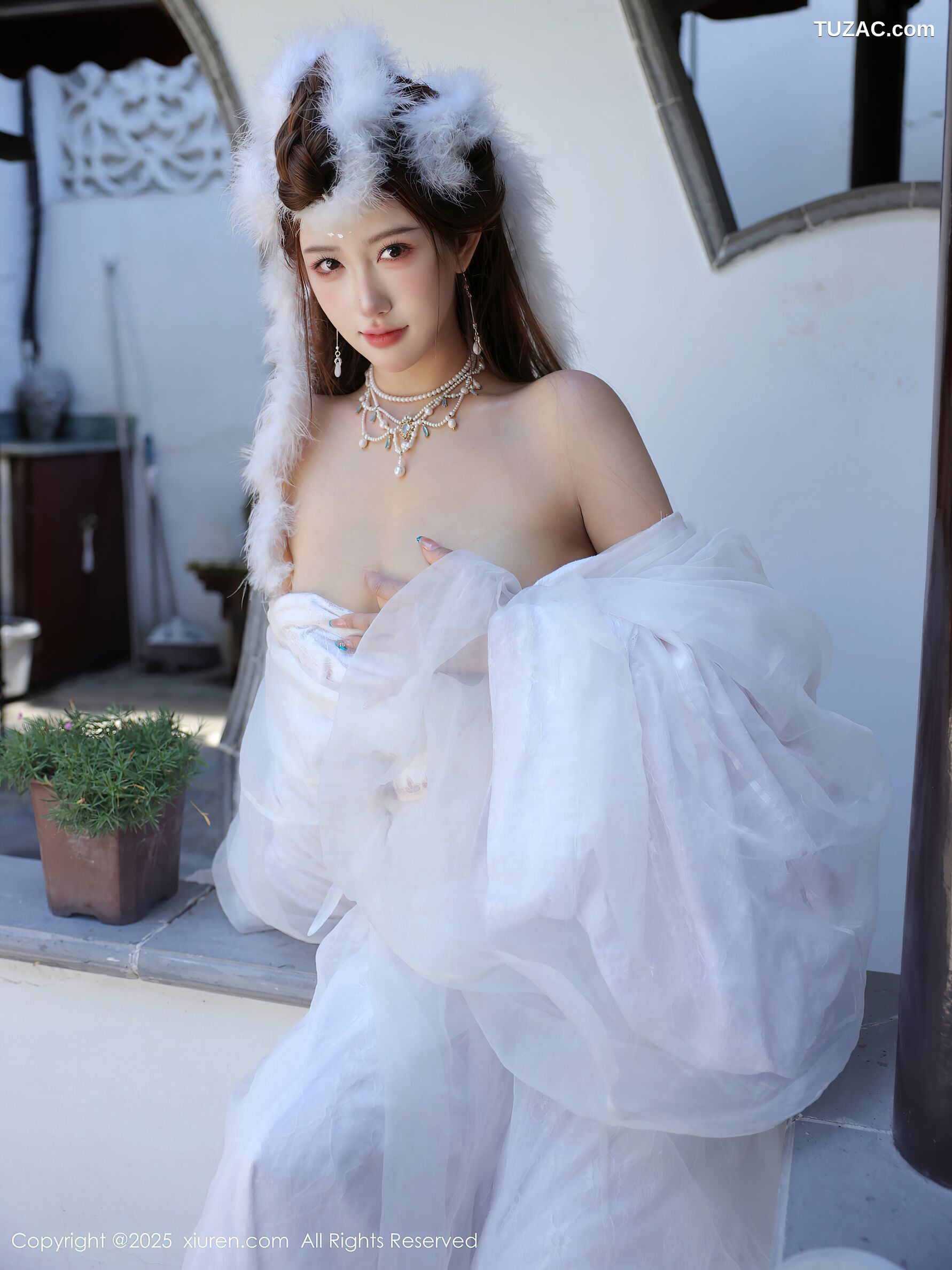 XiuRen秀人网-10843-金允希Yuki-古风白纱裙-2025.10.09