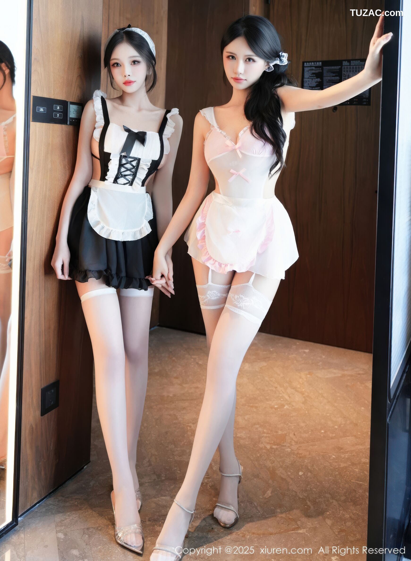 XiuRen秀人网-10961-shelly诗莉吖-姐妹花情趣女仆美臀美腿激情诱惑-2025.11.07