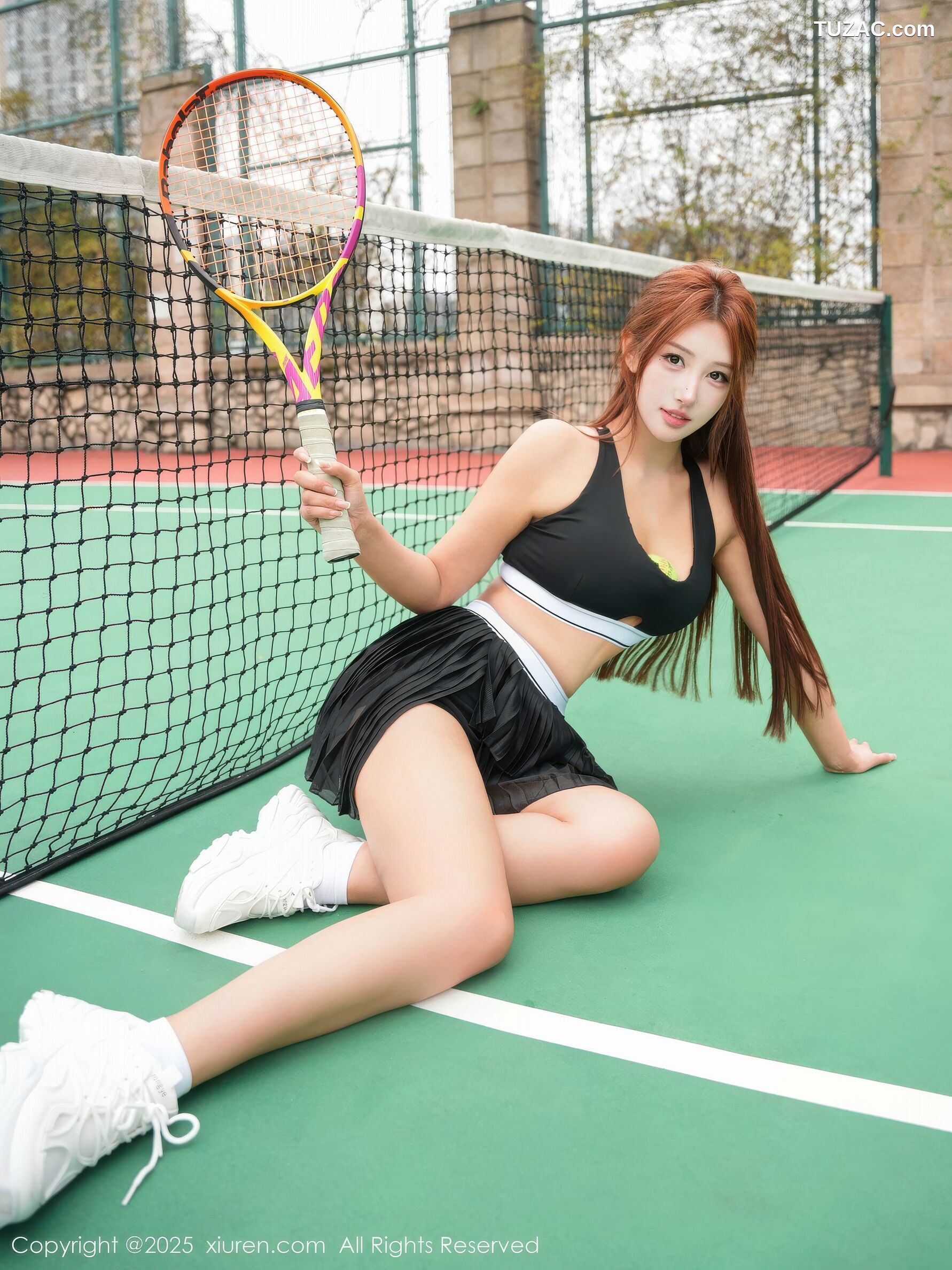 XiuRen秀人网-10964-金允希Yuki-梨霜儿-户外网球黑白短裙姐妹花-2025.11.07