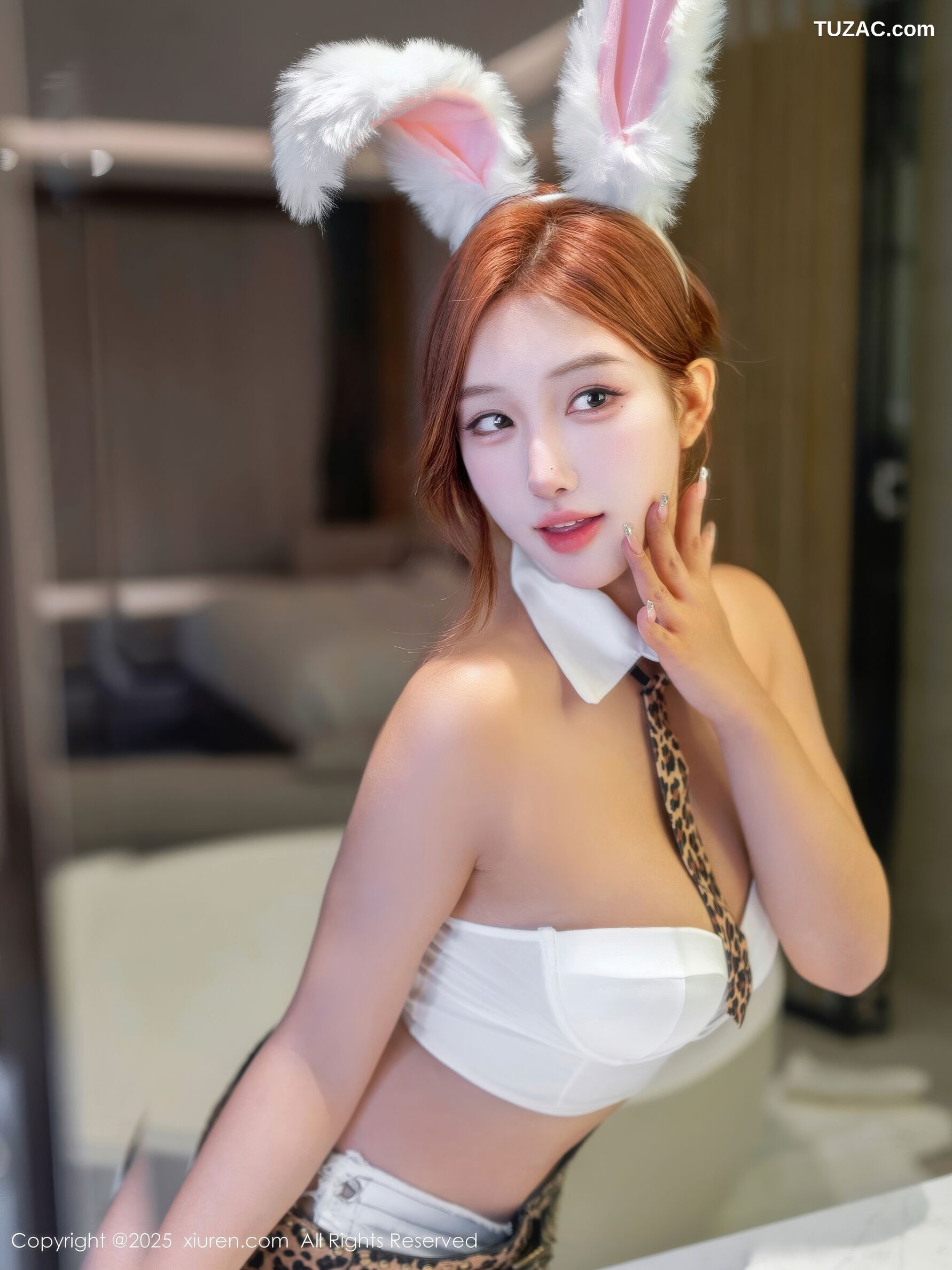 XiuRen秀人网-11022-金允希Yuki-豹纹内衣黑丝姐妹花-2025.11.21