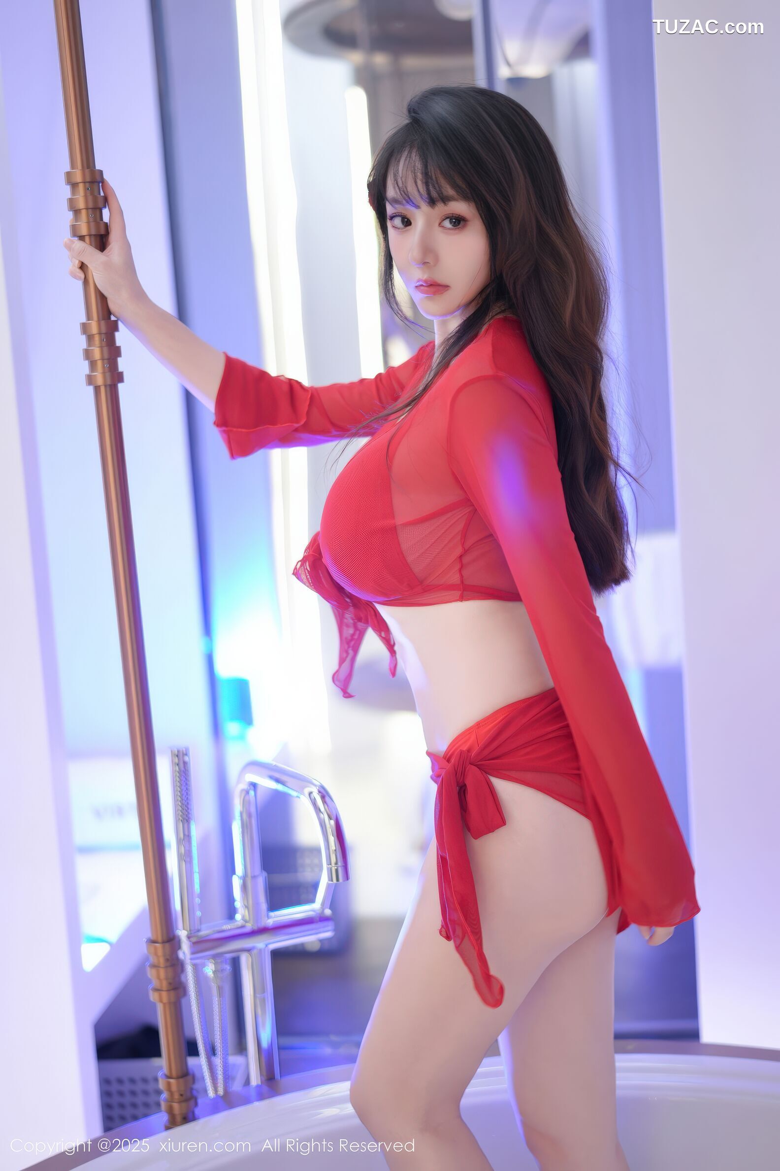XiuRen秀人网-11030-沈南汐RuRu-红色比基尼浴缸场景-2025.11.25