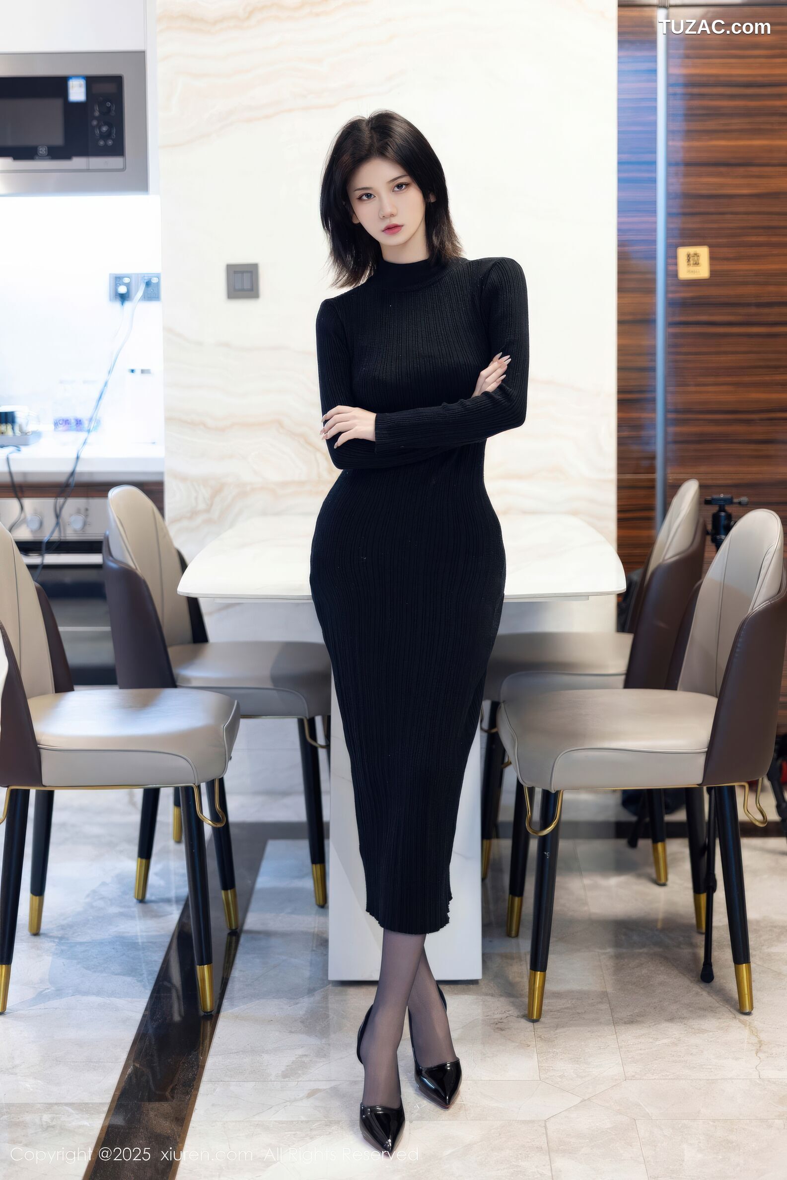 XiuRen秀人网-11036-赵语嫣Baby-黑色连衣长裙黑丝-2025.11.27