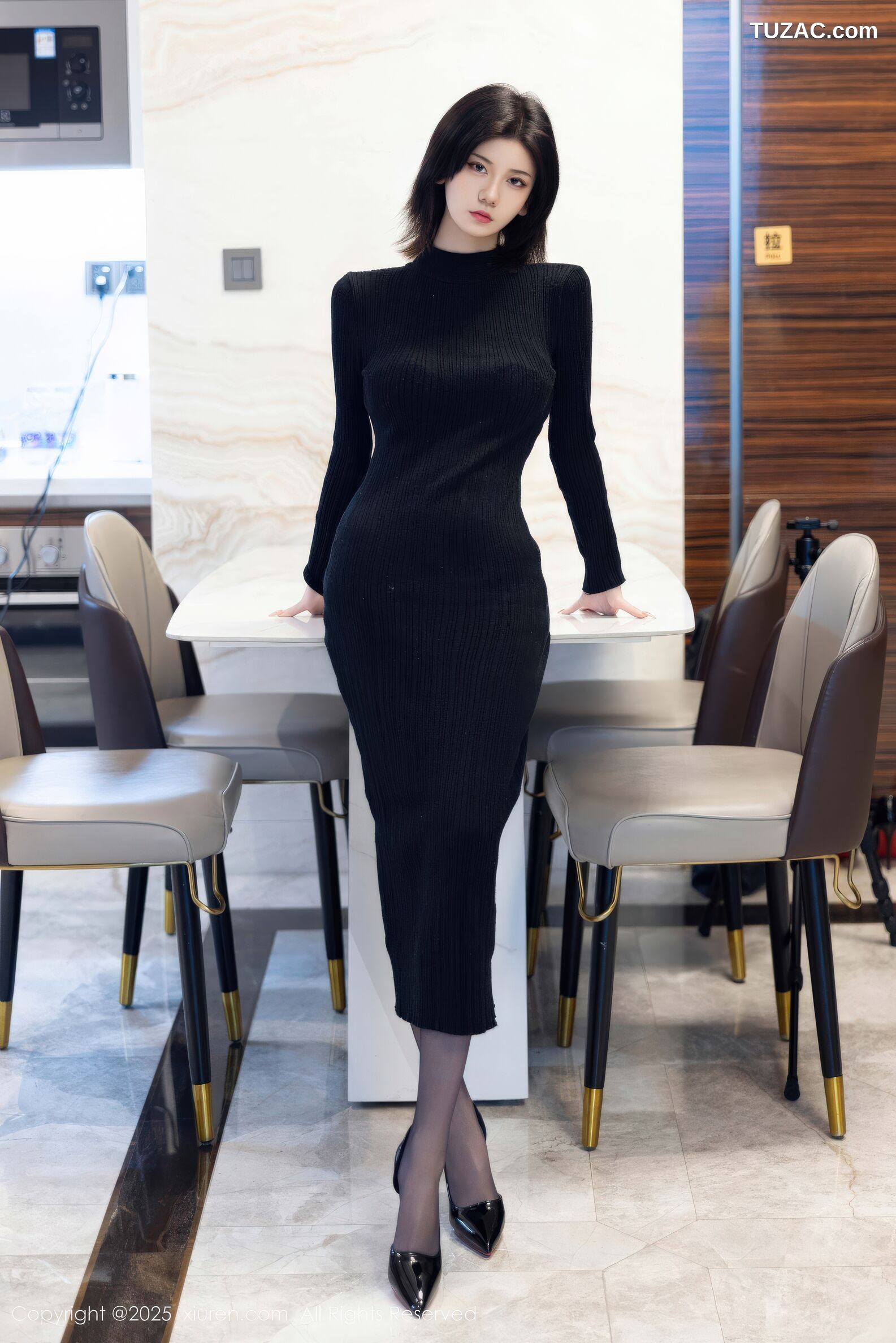 XiuRen秀人网-11036-赵语嫣Baby-黑色连衣长裙黑丝-2025.11.27