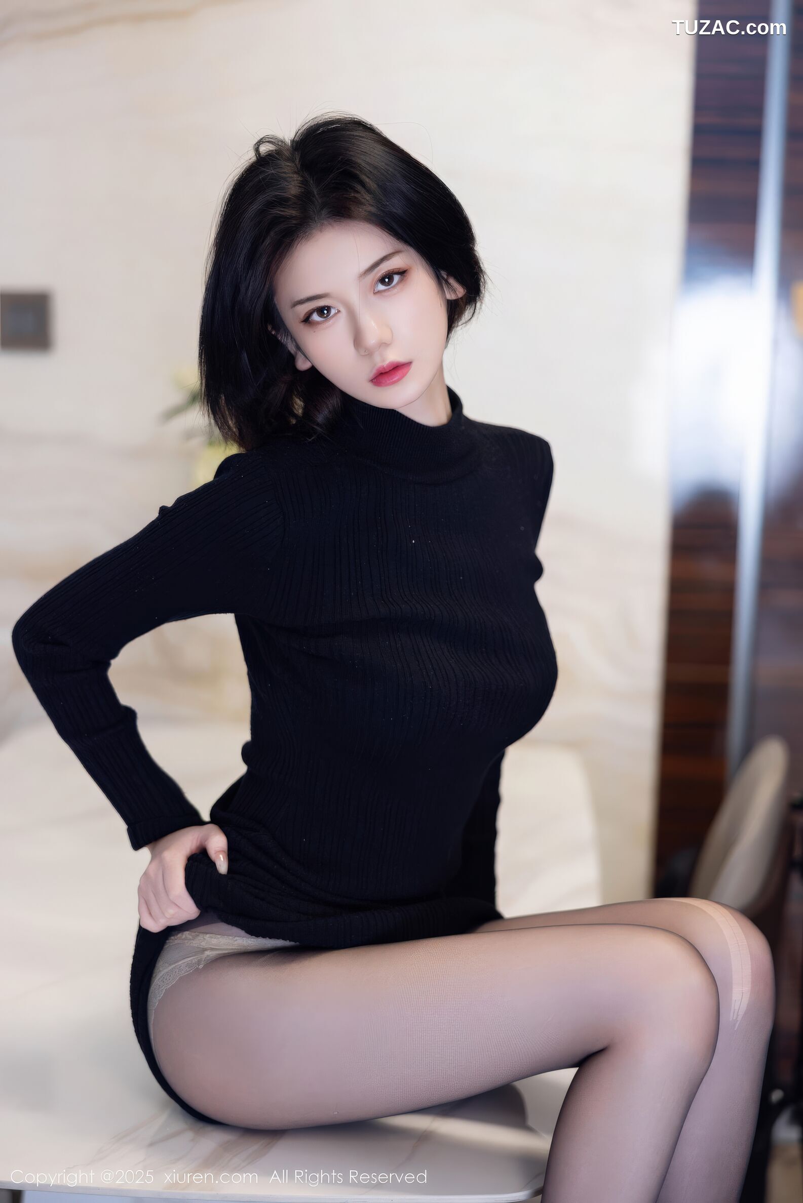 XiuRen秀人网-11036-赵语嫣Baby-黑色连衣长裙黑丝-2025.11.27