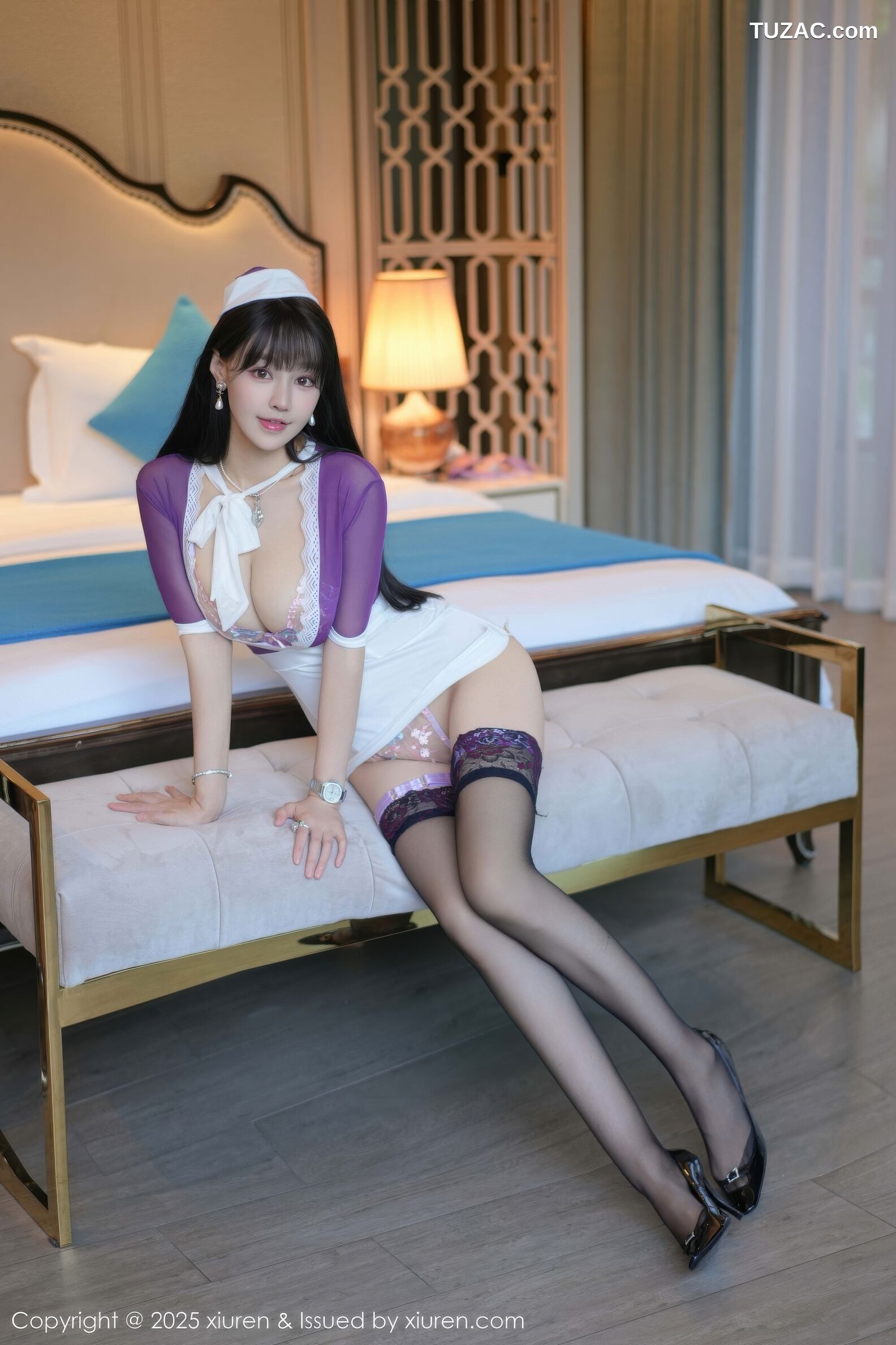 XiuRen秀人网-11069-心上可Flora-紫色情趣女仆装-2025.12.04