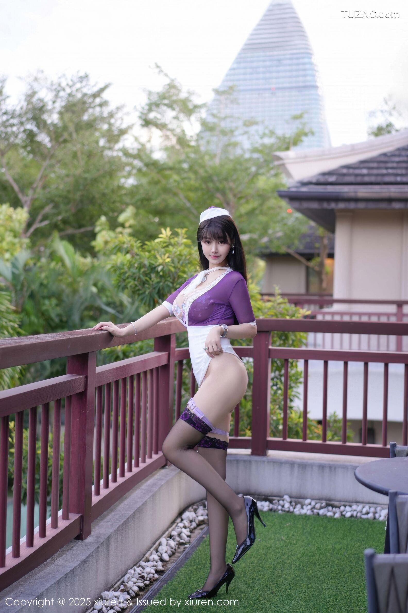 XiuRen秀人网-11069-心上可Flora-紫色情趣女仆装-2025.12.04