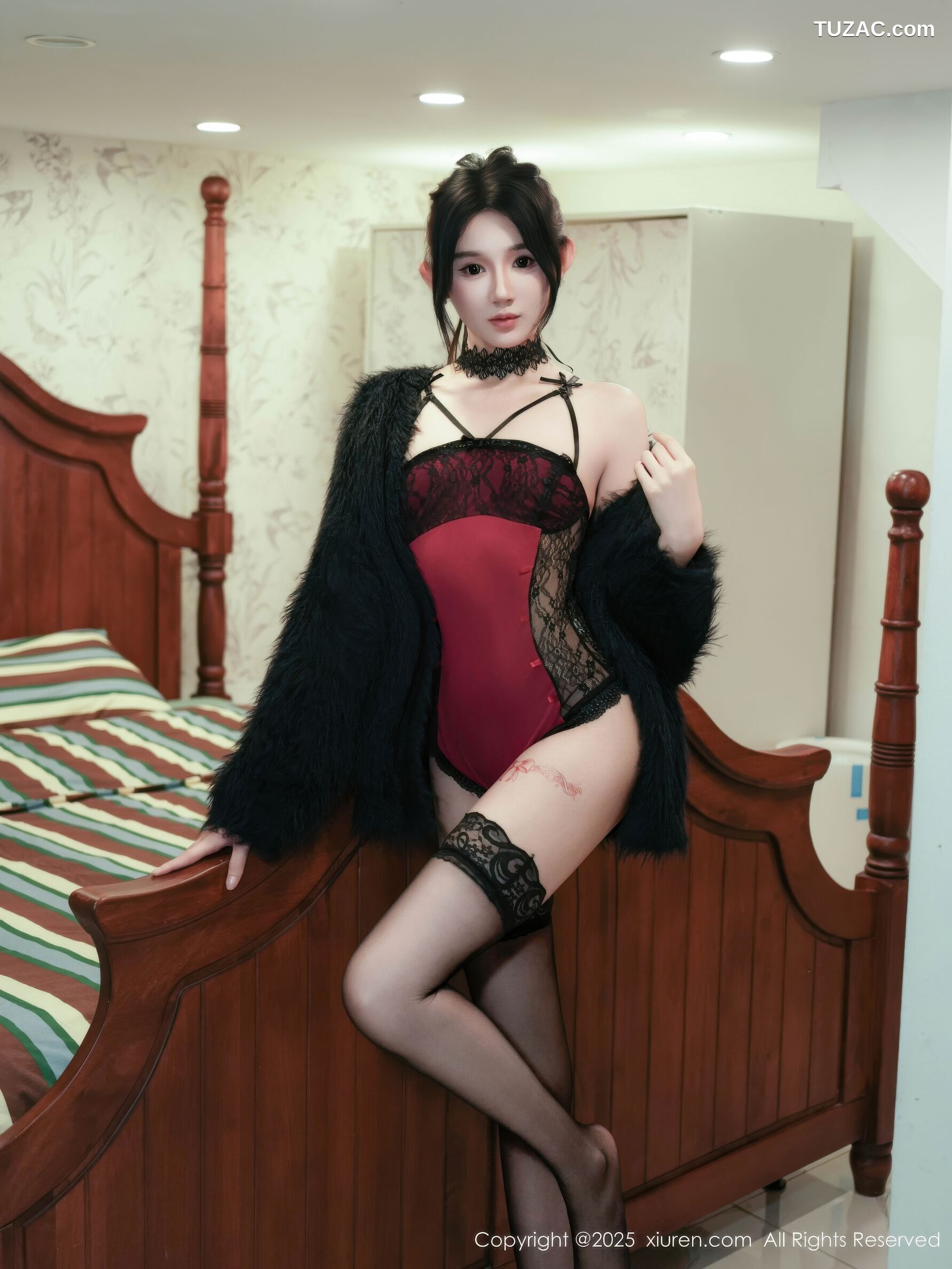 XiuRen秀人网-11072-桃子姐姐-吊带黑丝美腿-2025.12.05