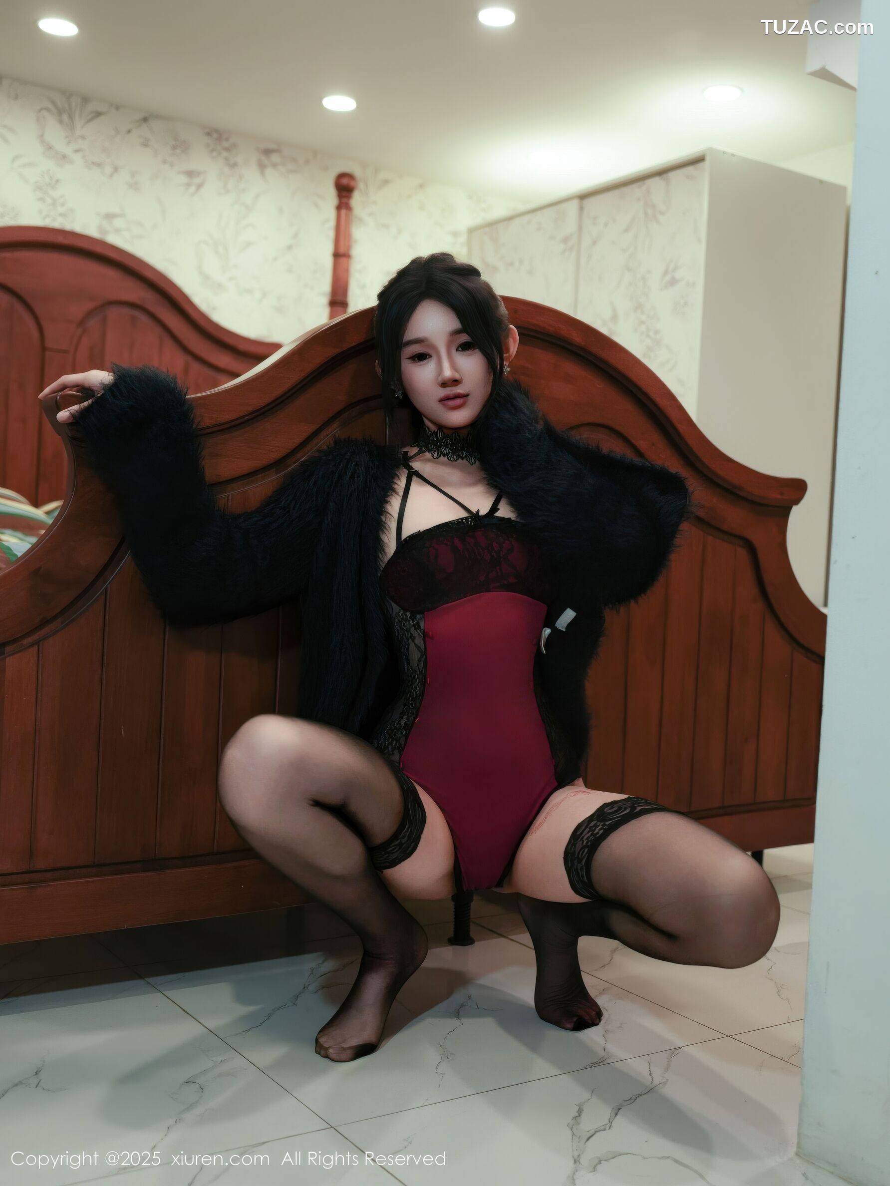 XiuRen秀人网-11072-桃子姐姐-吊带黑丝美腿-2025.12.05