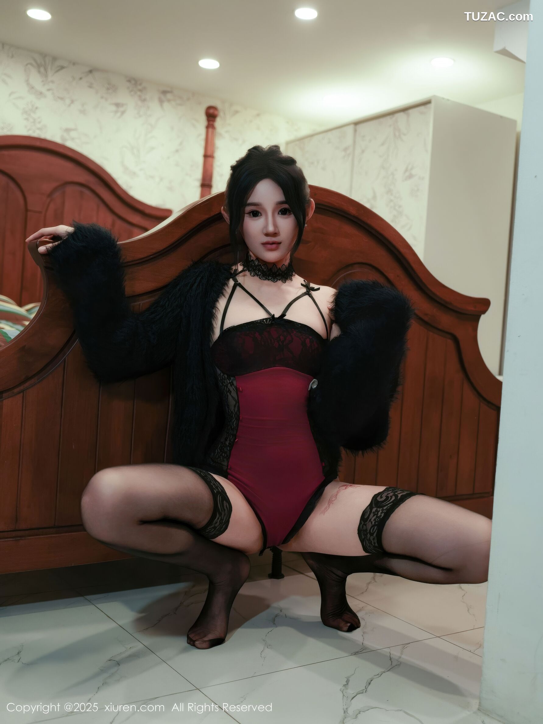 XiuRen秀人网-11072-桃子姐姐-吊带黑丝美腿-2025.12.05
