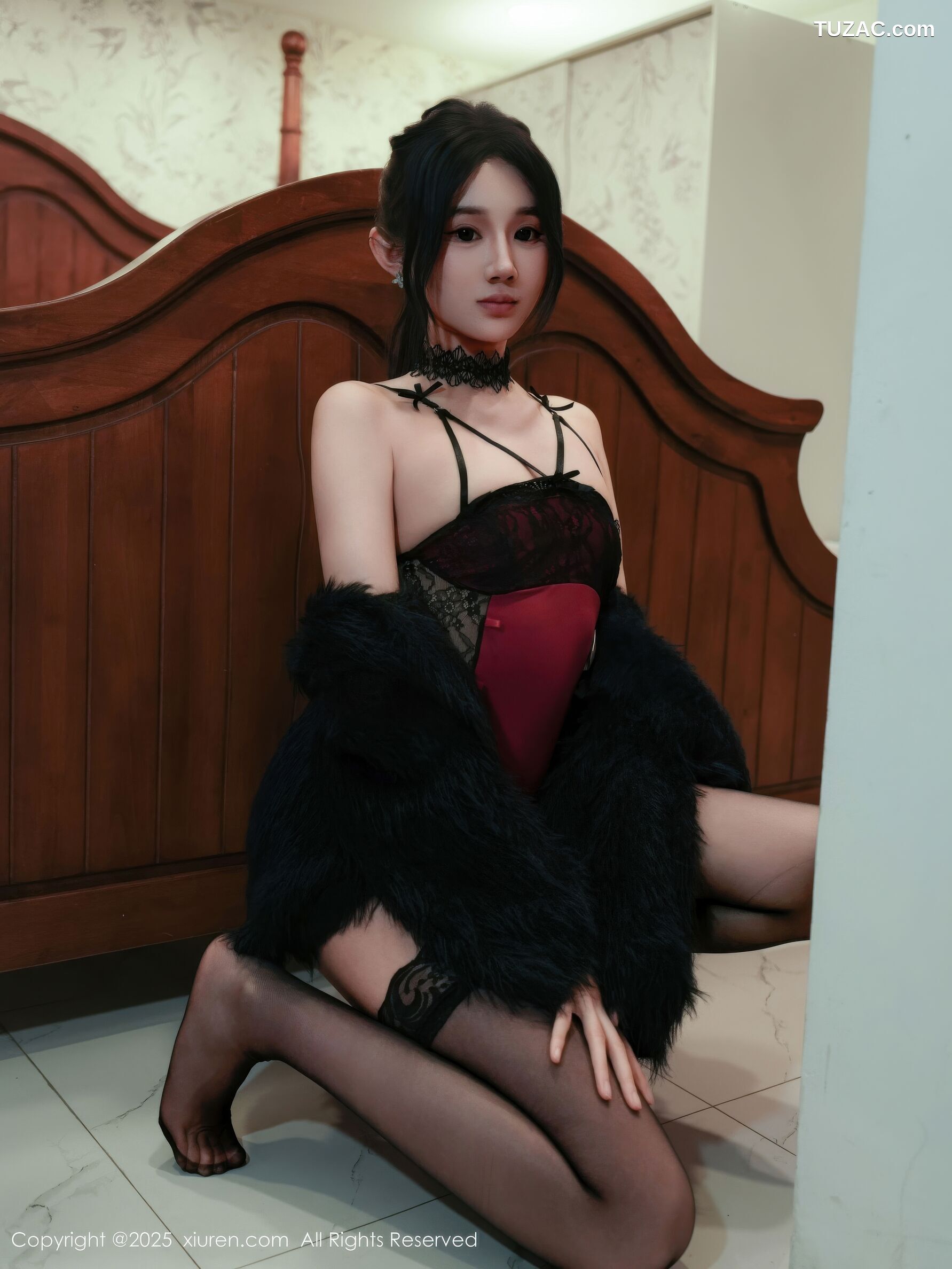XiuRen秀人网-11072-桃子姐姐-吊带黑丝美腿-2025.12.05