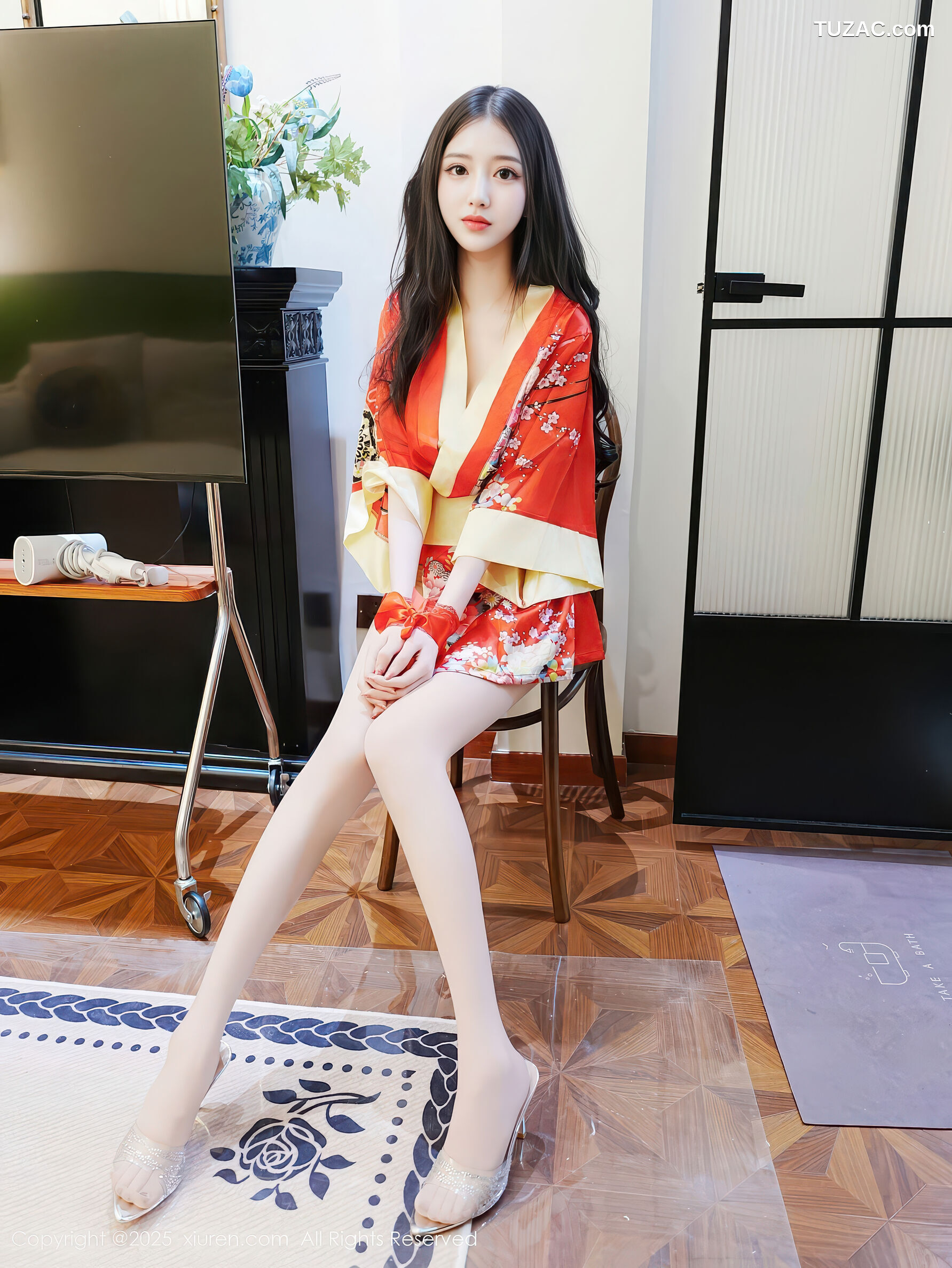 XiuRen秀人网-11155-白小蝶-日式红色短和服肉丝-2025.12.25