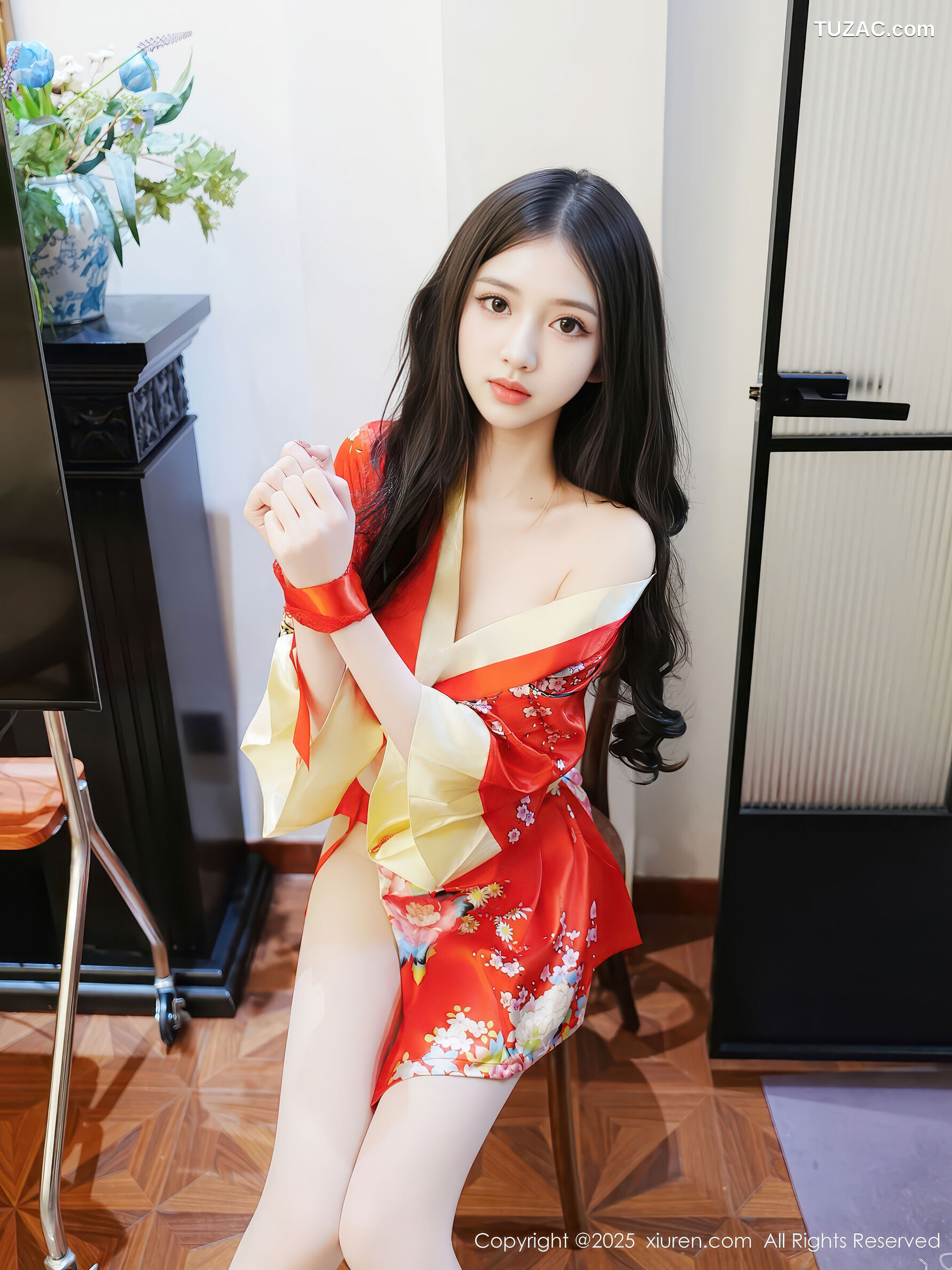 XiuRen秀人网-11155-白小蝶-日式红色短和服肉丝-2025.12.25
