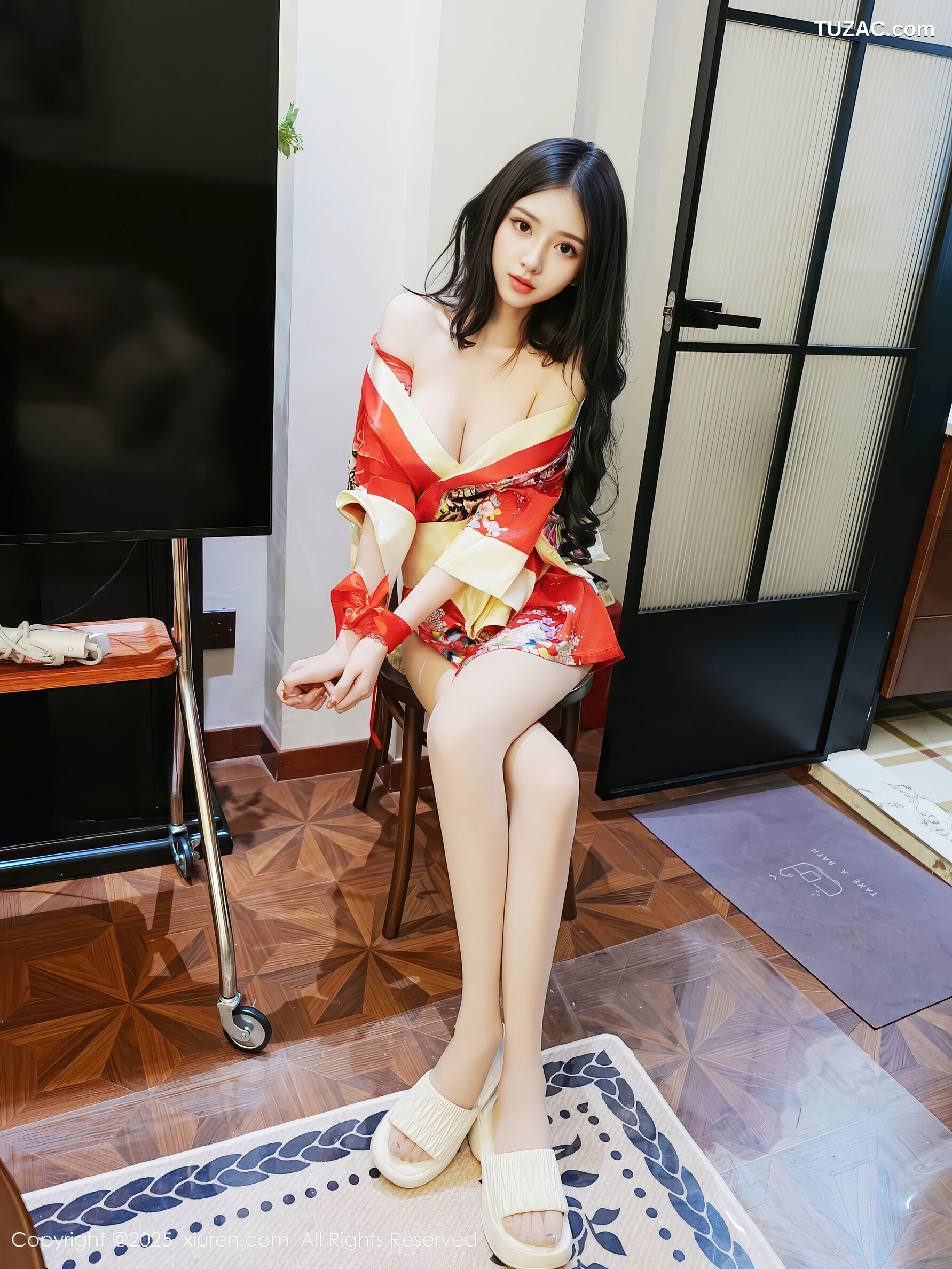 XiuRen秀人网-11155-白小蝶-日式红色短和服肉丝-2025.12.25