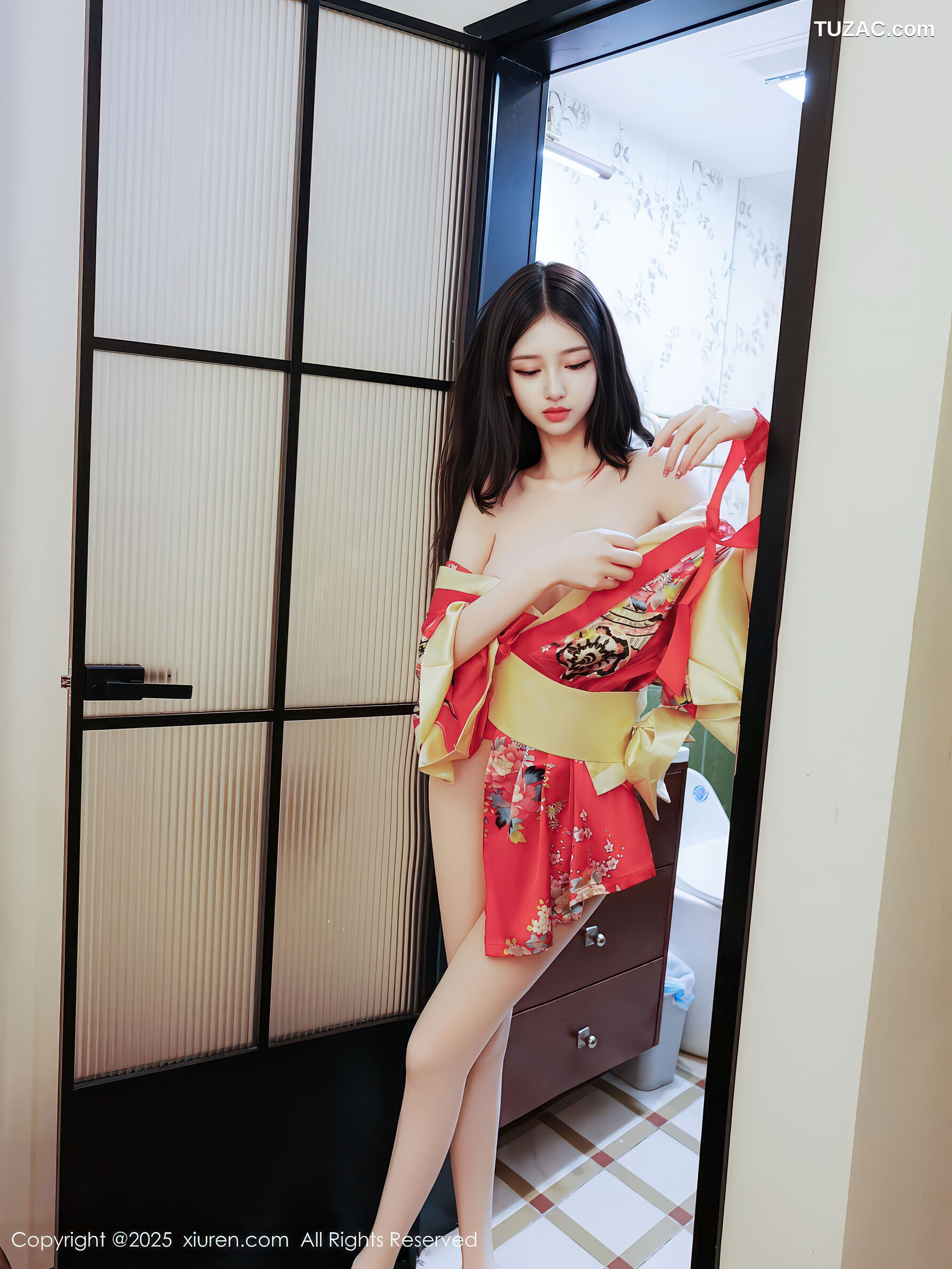 XiuRen秀人网-11155-白小蝶-日式红色短和服肉丝-2025.12.25