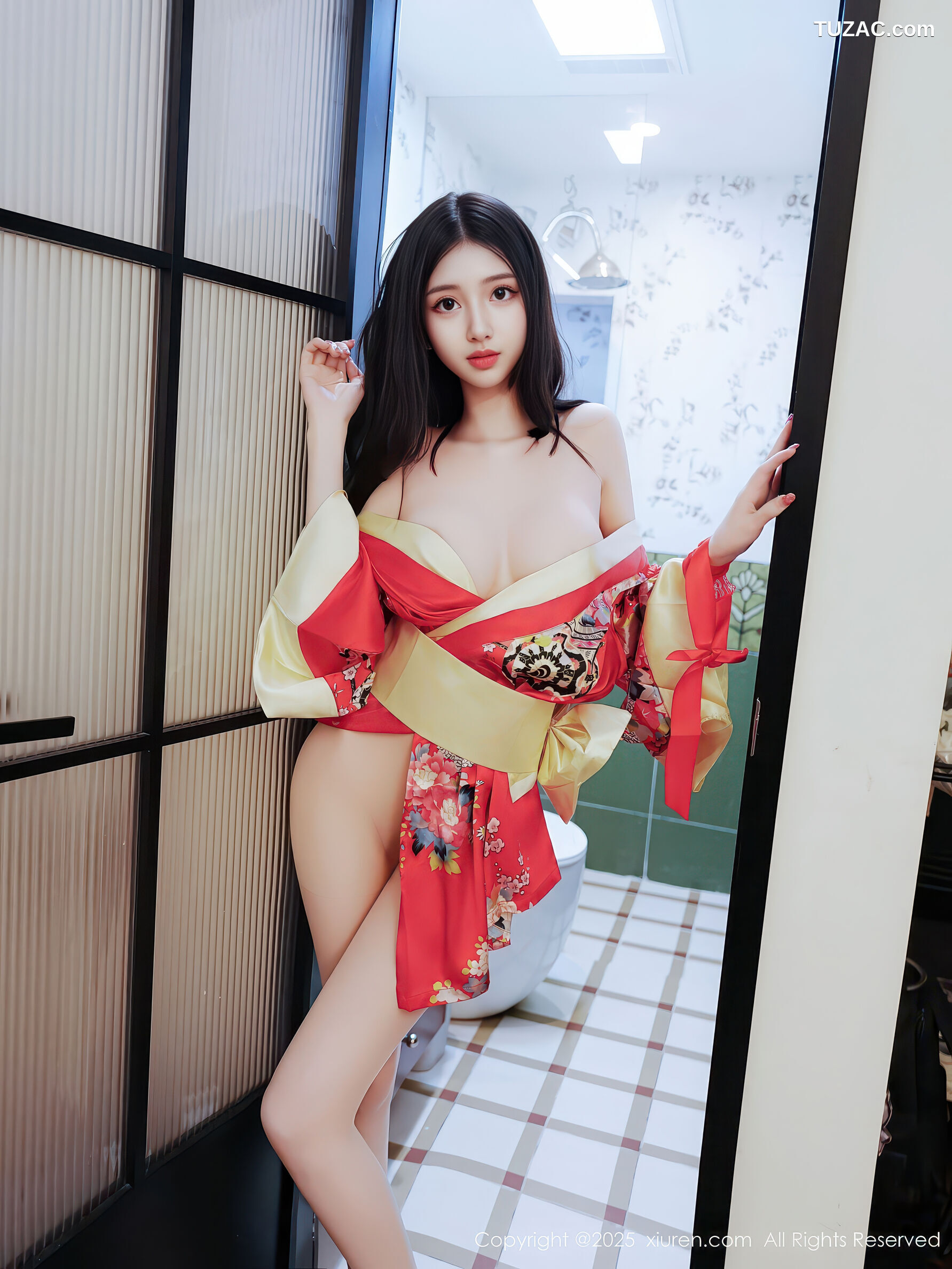 XiuRen秀人网-11155-白小蝶-日式红色短和服肉丝-2025.12.25