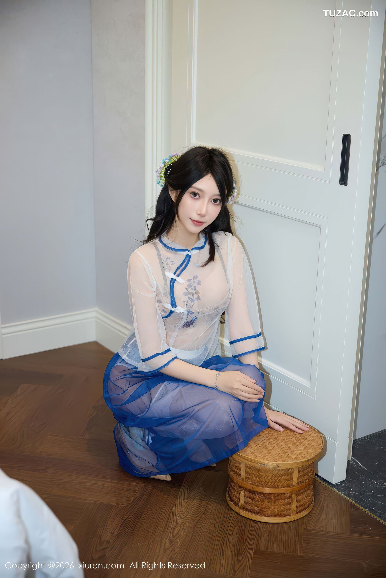 XiuRen秀人网-11194-玥儿玥er-古风轻透白纱衣蓝纱裙-2026.01.05