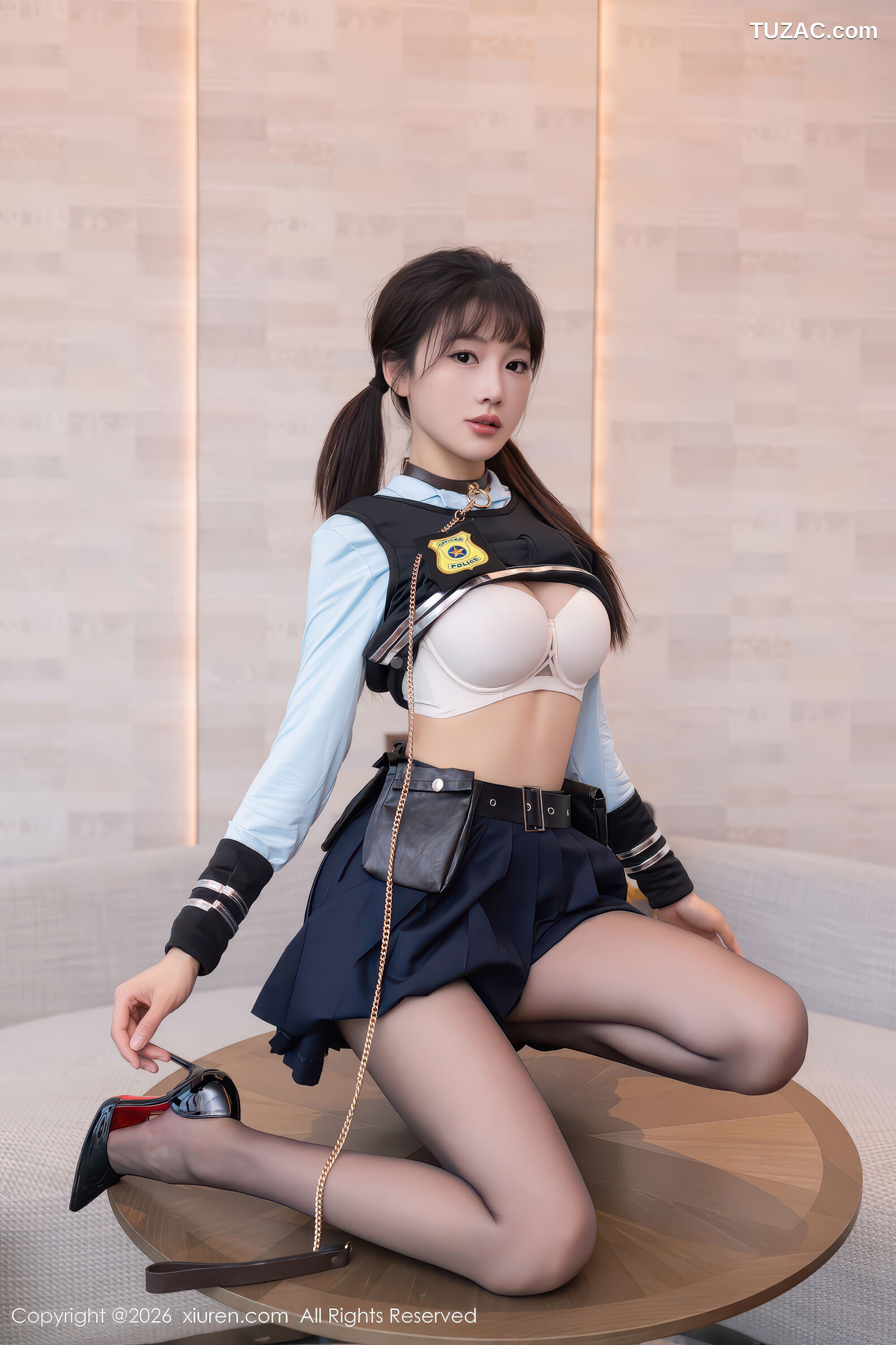 XiuRen秀人网-11209-陆萱萱-深蓝女警制服短裙黑丝-2026.01.08