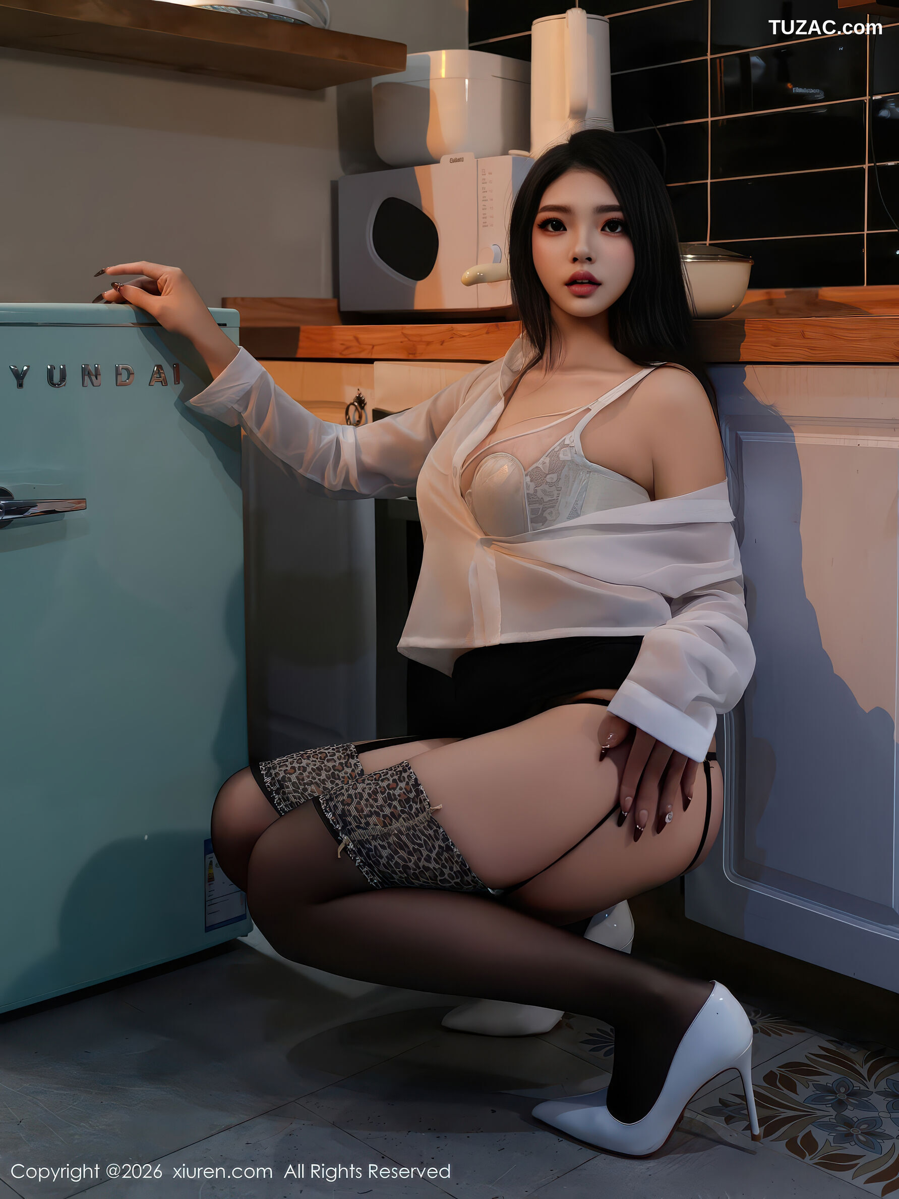 XiuRen秀人网-11251-冬安-轻透白衬衫黑色短裙黑丝-2026.01.20