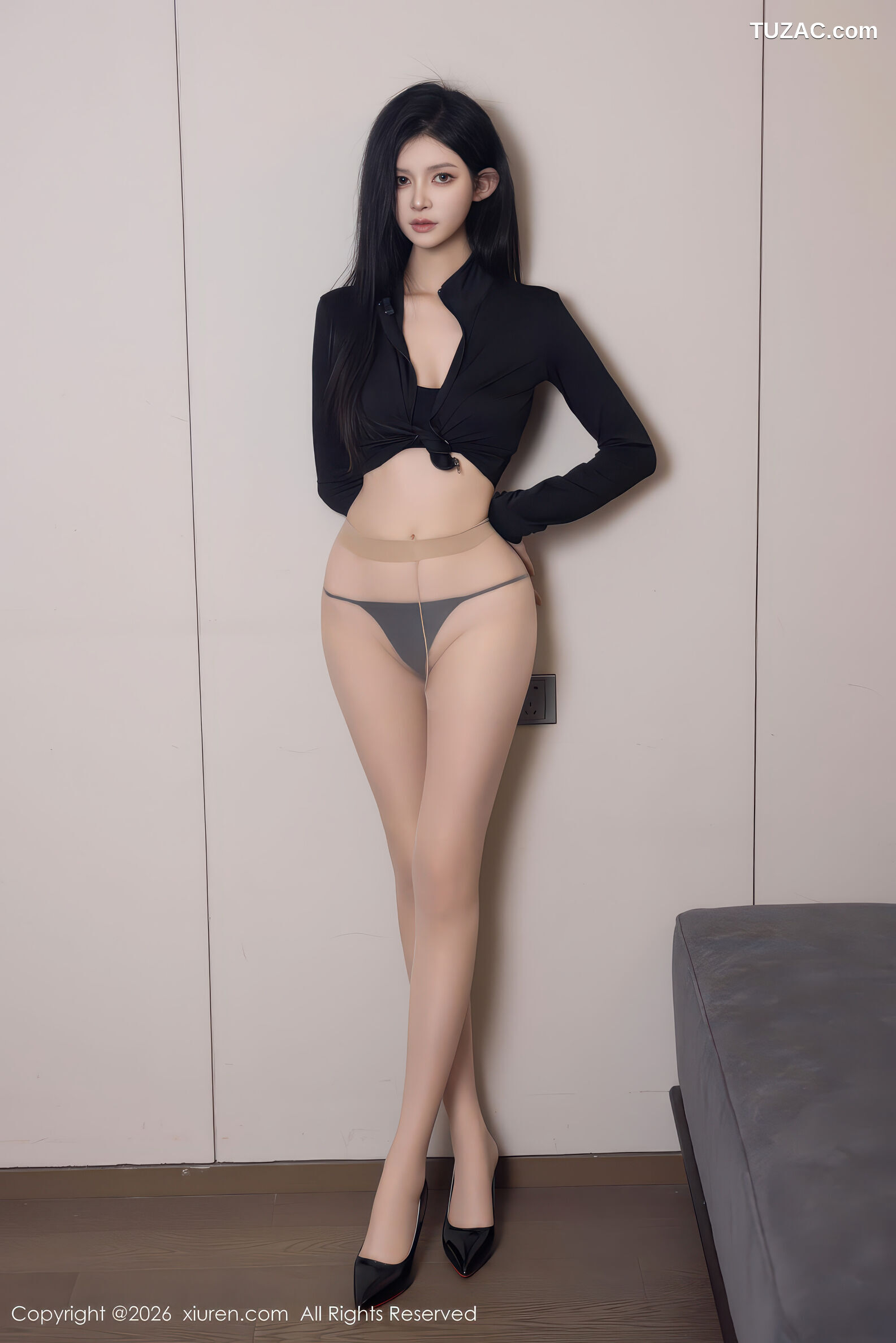 XiuRen秀人网-11283-沈如斯-黑衬衫黑裤肉色丝袜-2026.01.28