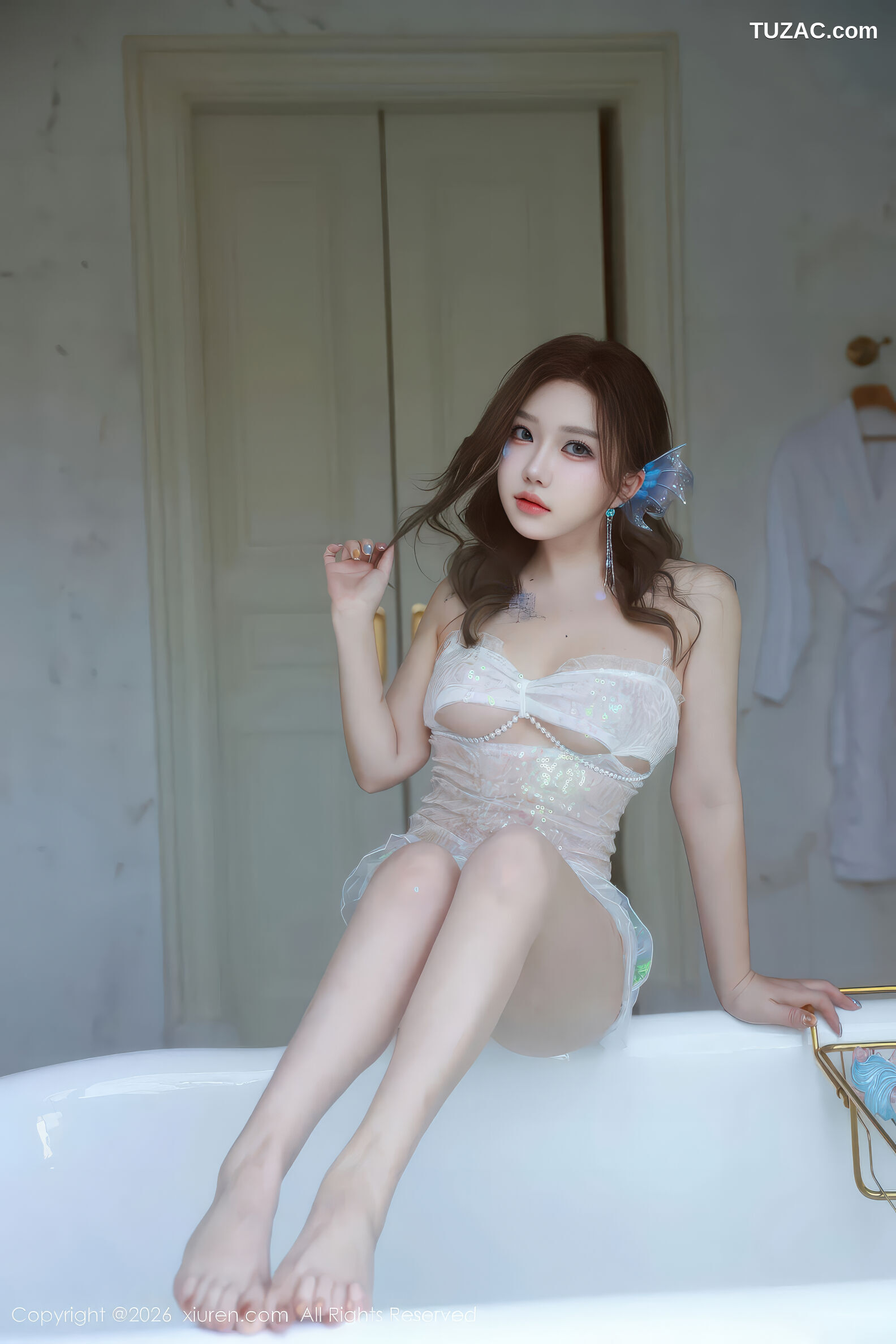 XiuRen秀人网-11298-小薯条nienie-美人鱼剧情-轻透白纱浴缸场景-2026.01.30