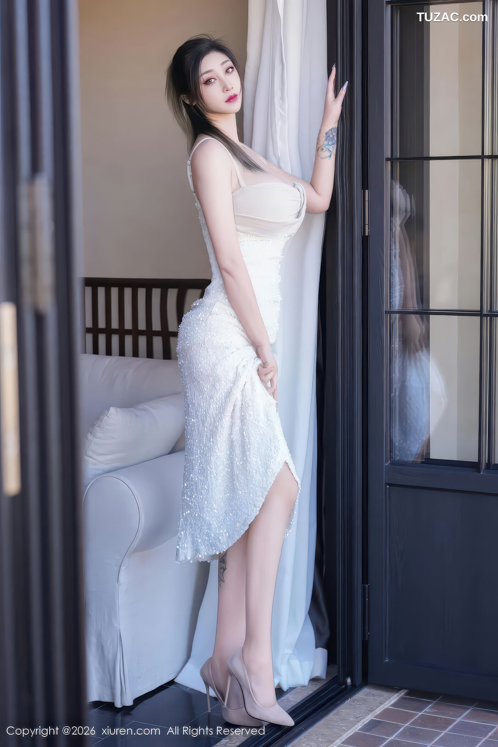 XiuRen秀人网-11301-妲己_Toxic-白吊带连衣裙-2026.01.30