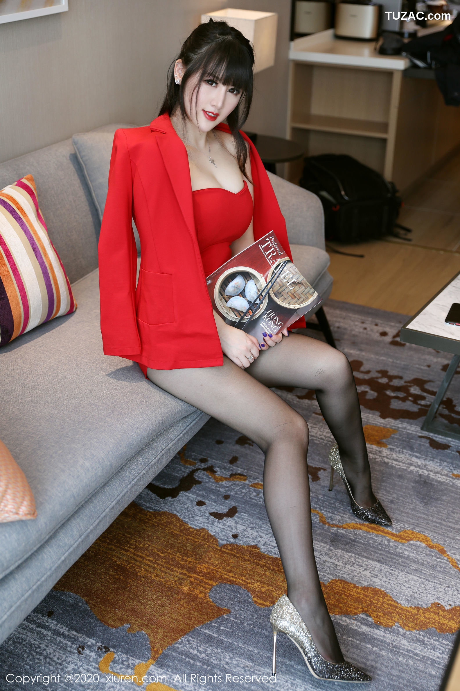 XiuRen秀人网-2087-诗诗-《红色的职业装与魅惑黑丝》-2020.03.23