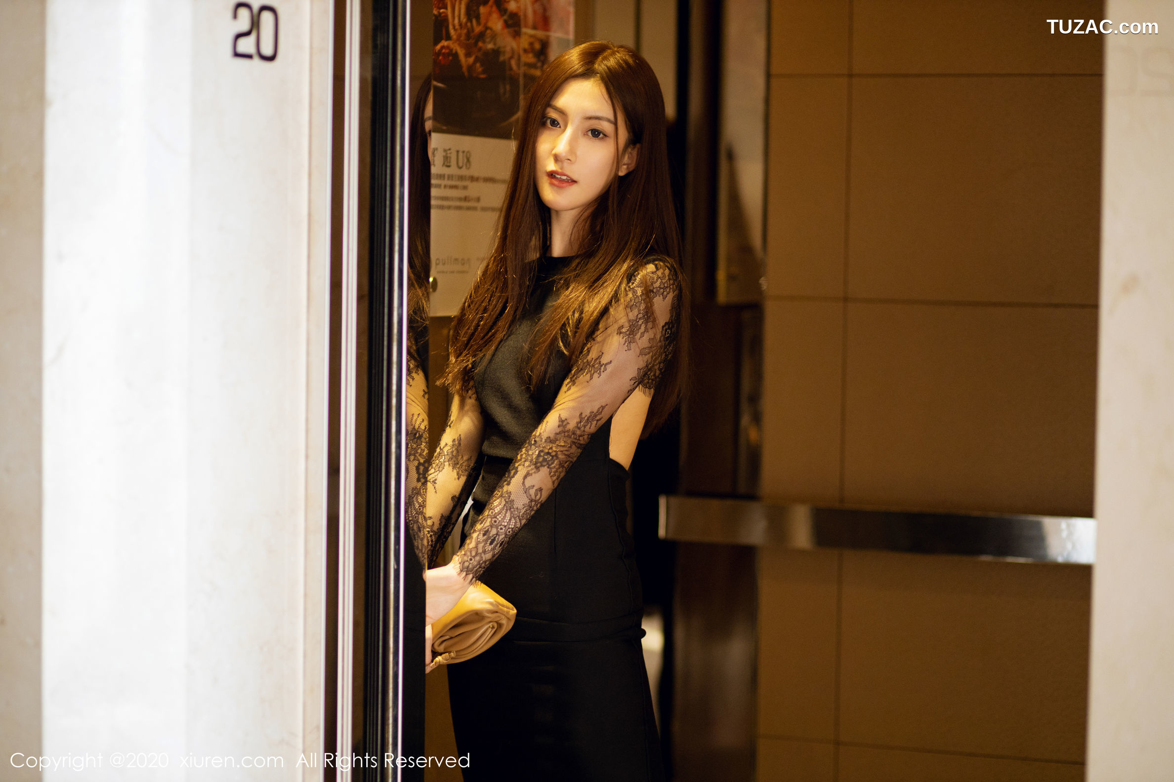 XiuRen秀人网-2165-林文文Yooki-《黑色长裙黑丝美腿》-2020.04.17