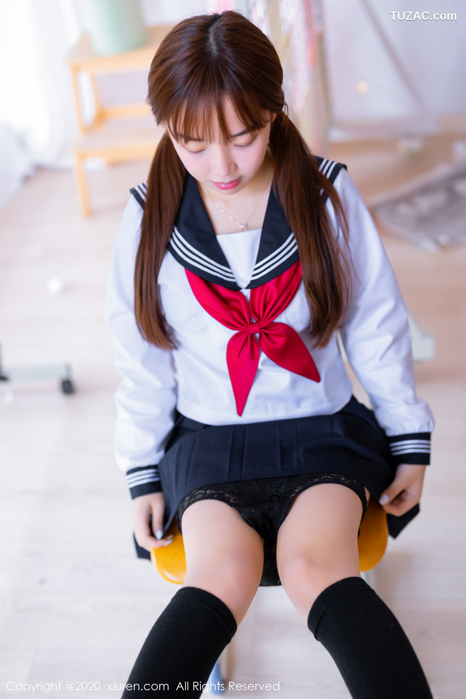 XiuRen秀人网-2196-团团子-《童颜巨乳JK制服》-2020.04.28