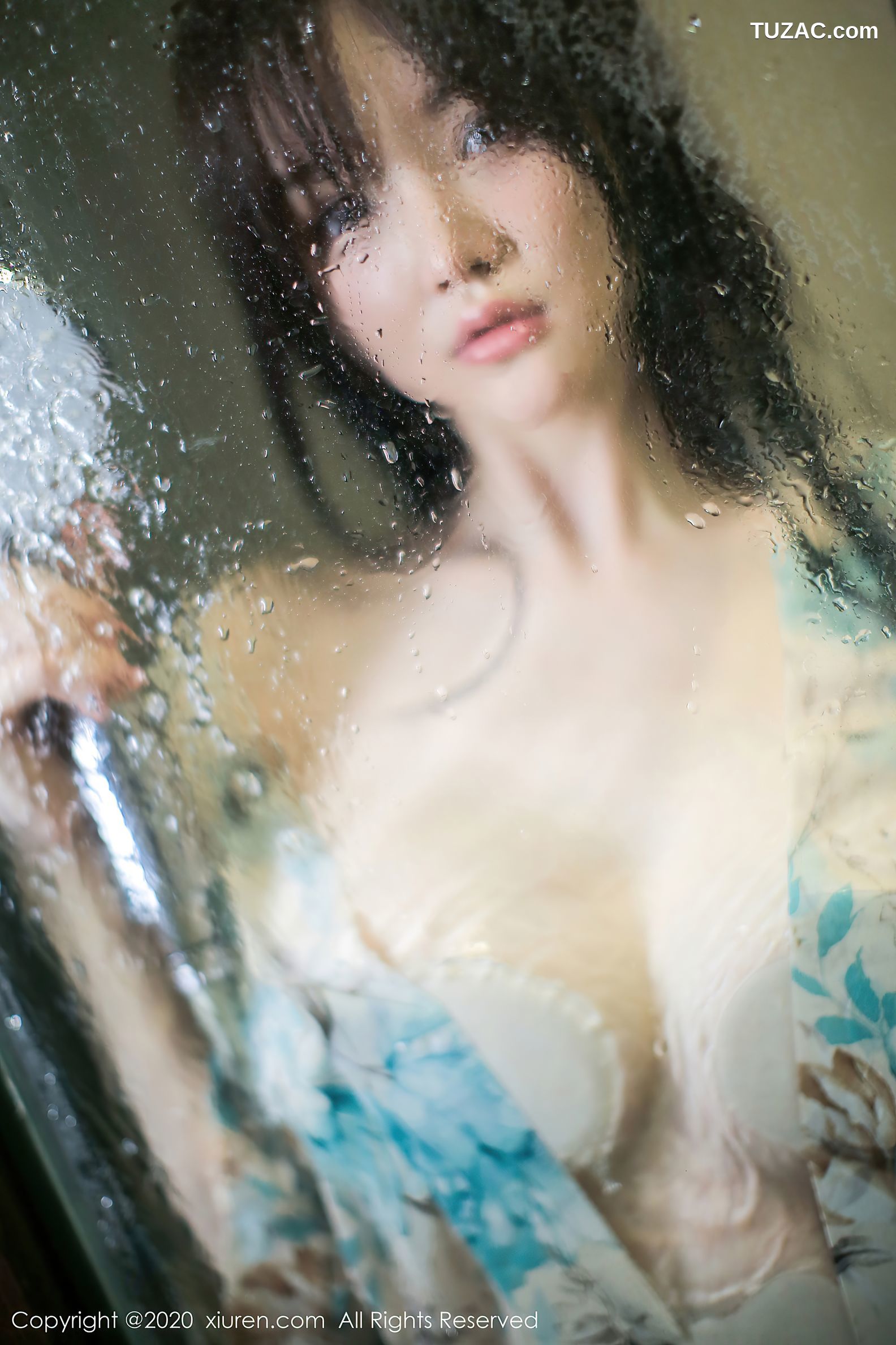 XiuRen秀人网-2683-糯美子-《蓝色泳装在泳池中淋漓性感绽放》-2020.10.21