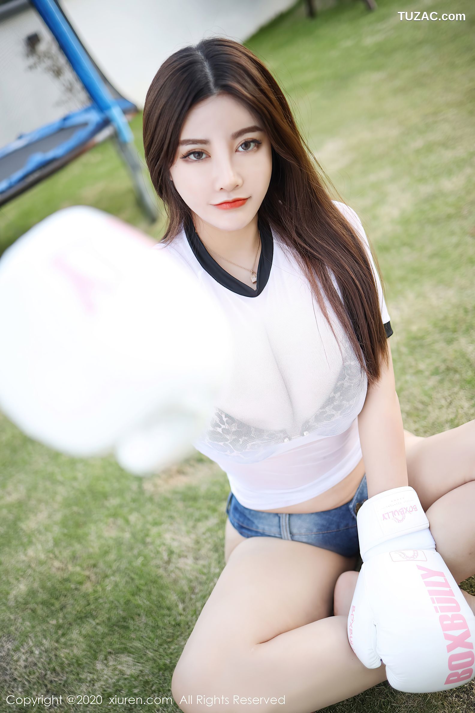 XiuRen秀人网-2907-糯美子-软软子-拳击手主题健身房丰胸肥臀-2020.12.17