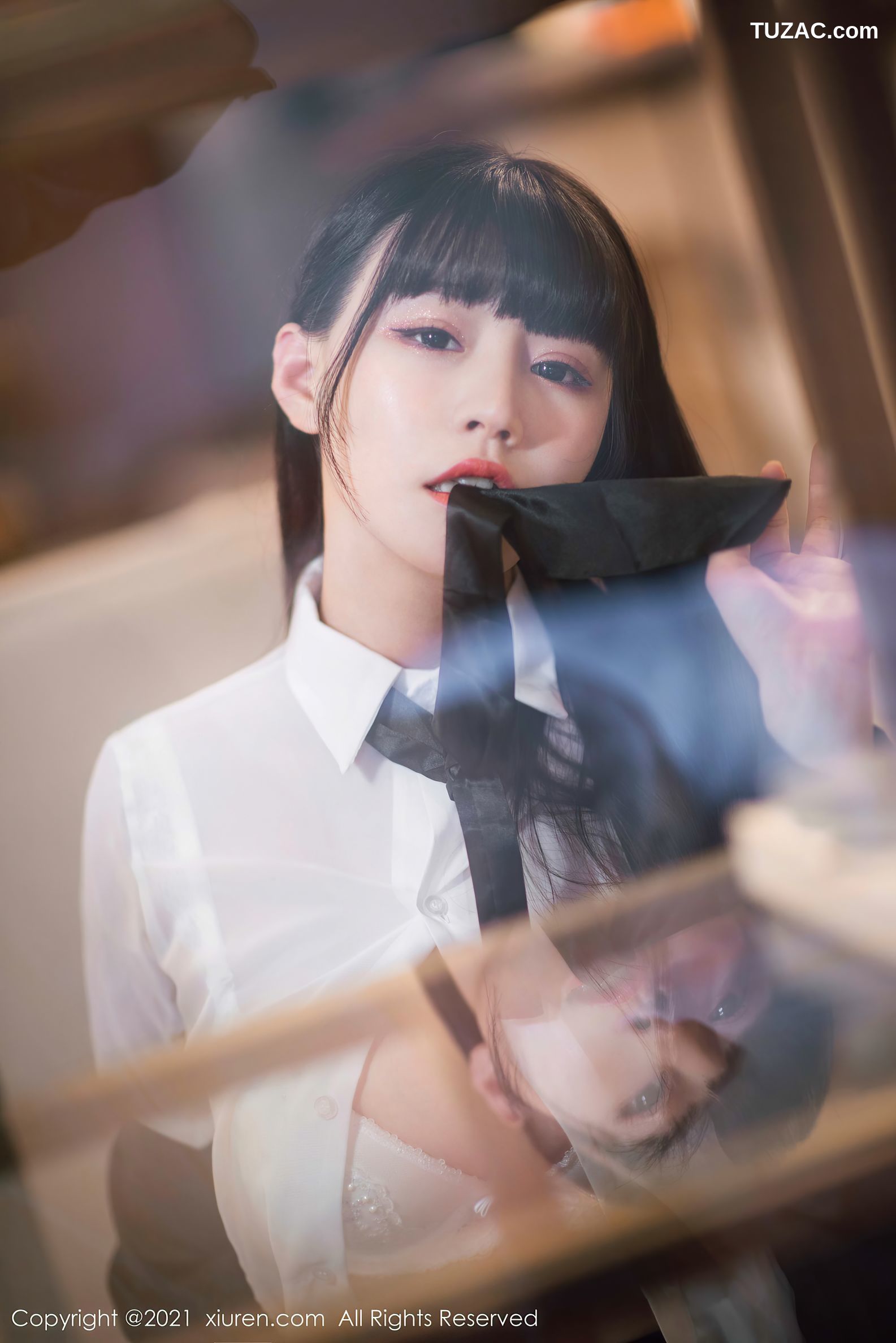 XiuRen秀人网-3038-朱可儿Flower-图书馆主题白衬衣-2021.01.25