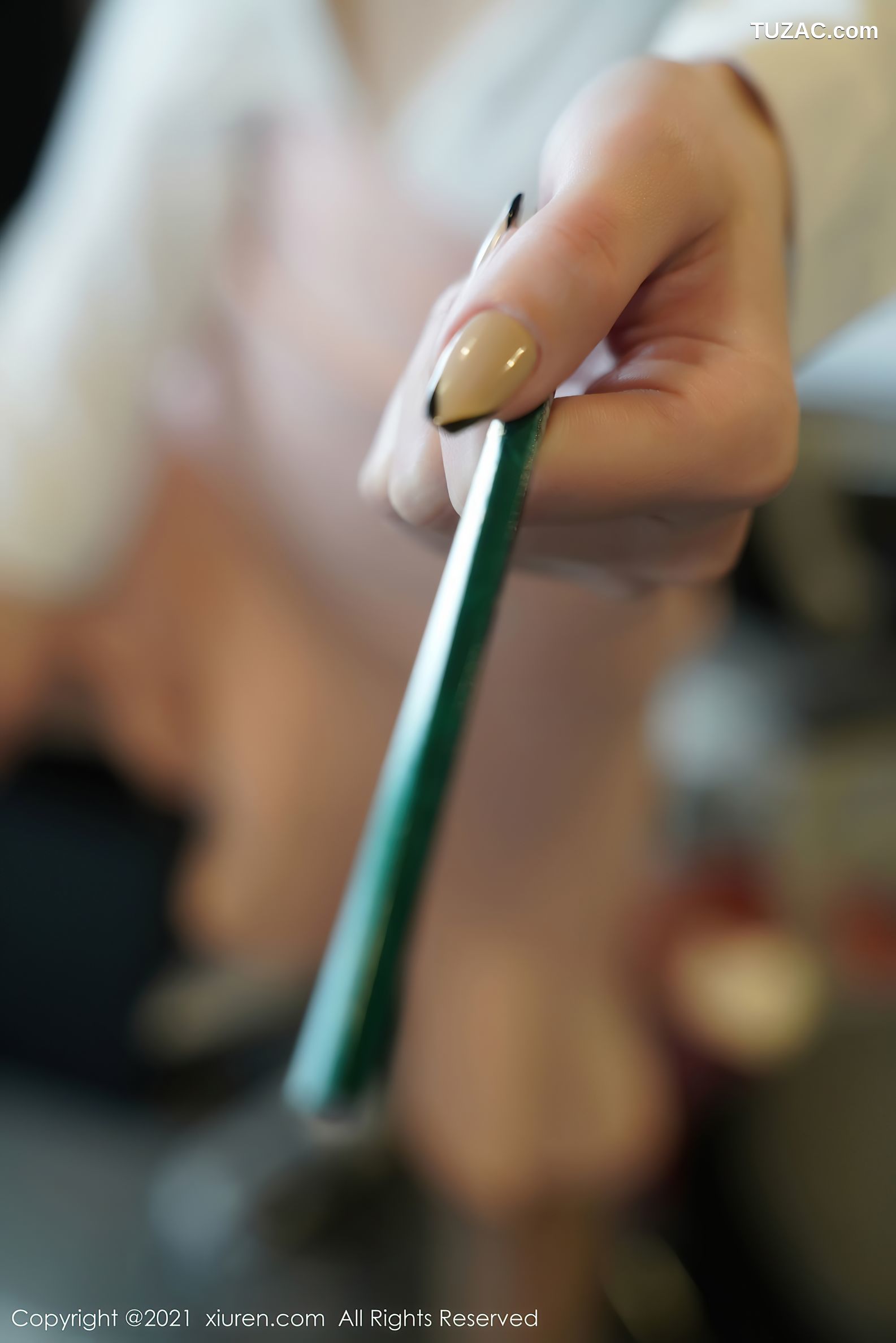 XiuRen秀人网-3046-周于希Sandy-办公室前台主题粉色短裙下薄透肉丝-2021.01.26