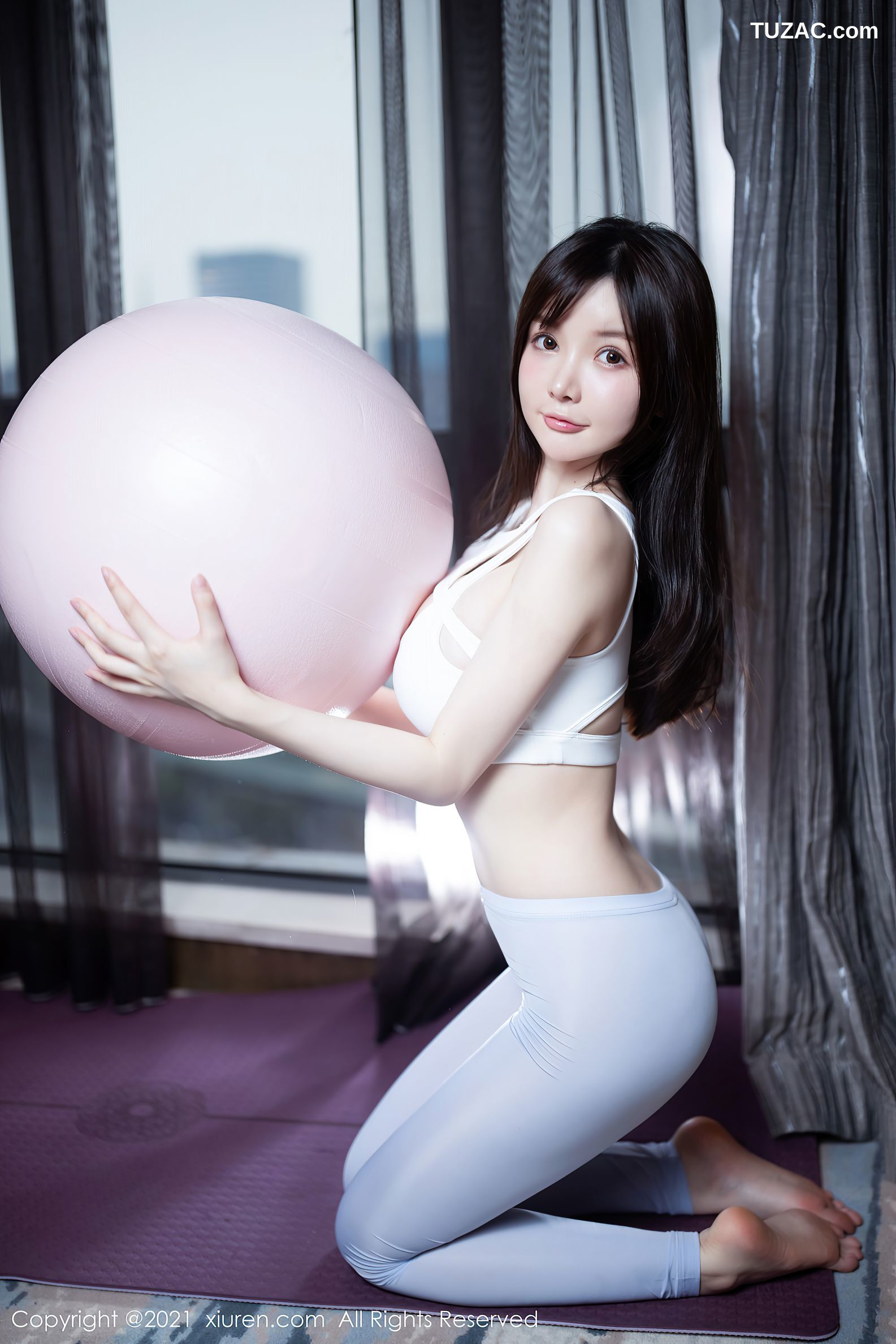 XiuRen秀人网-3087-糯美子MINIbabe-健身房紧身运动内衣-2021.02.05