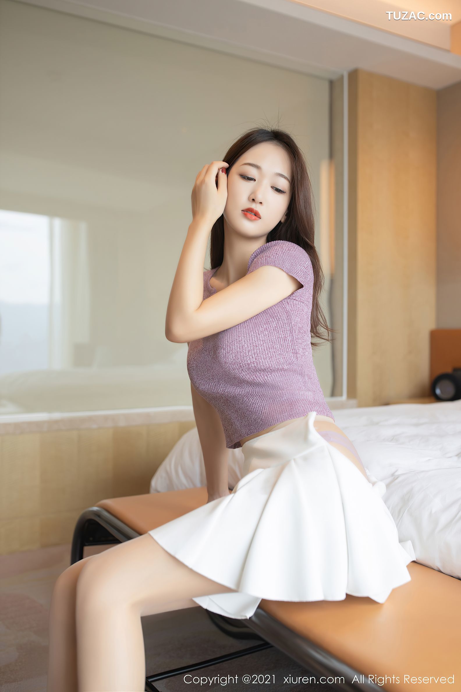 XiuRen秀人网-3090-唐安琪-星瑶尾随主题床上性感内衣肉丝-2021.02.05